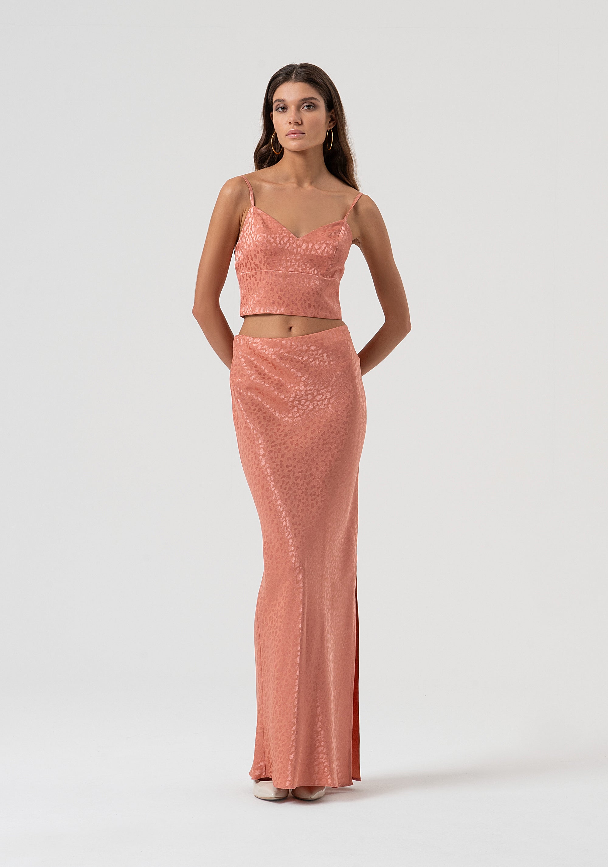 Long skirt slim fit with animalier jacquard effect Fracomina FQ25WG3001W705F8-S67-1