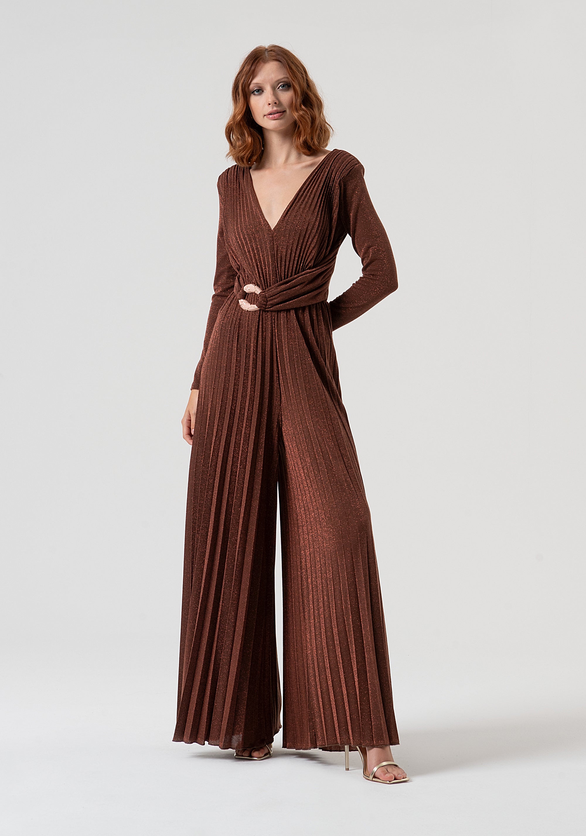 Overall regular fit made in fabric with plissè effect Fracomina FQ25WO2002W799Q7-639-1