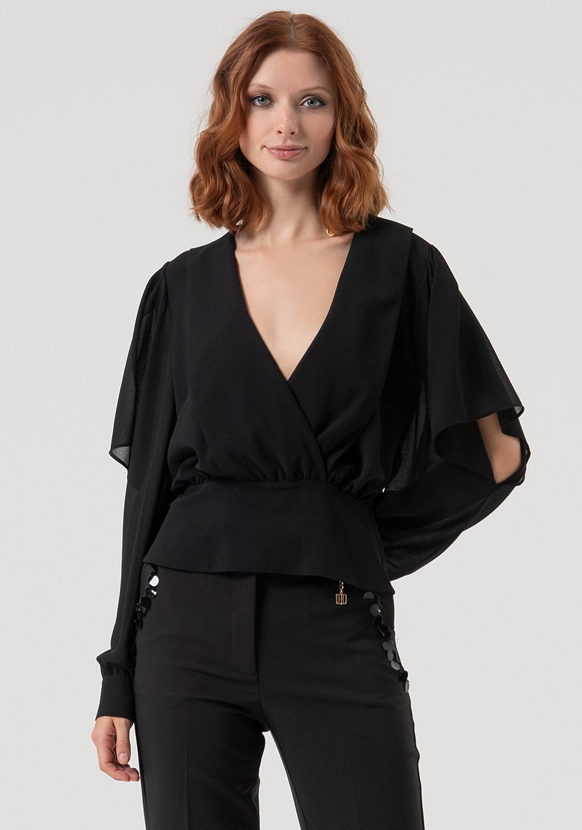 Blouse regular fit made in georgette Fracomina FQ25WT1005W41201-053-1