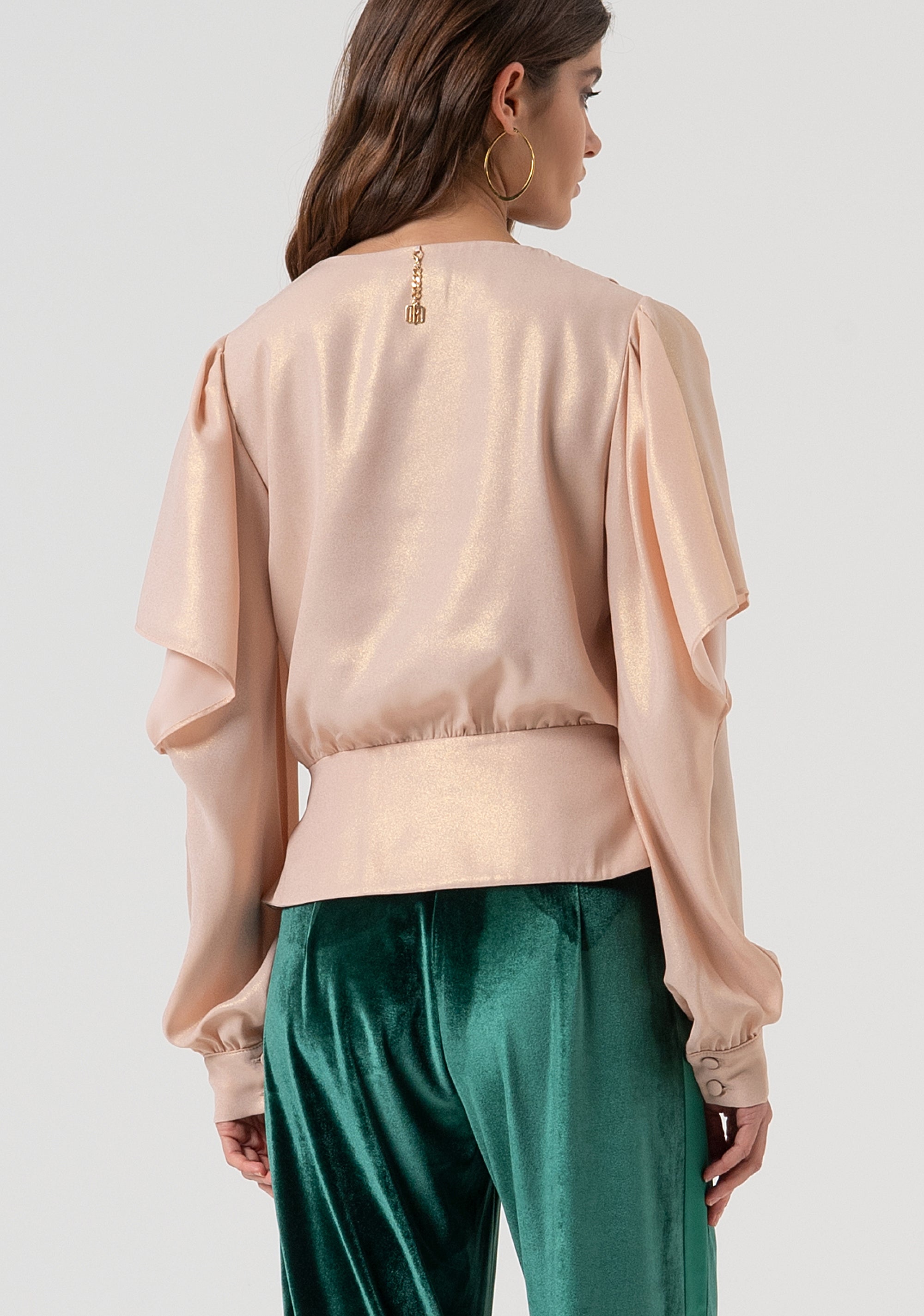 Blouse regular fit made in georgette with glitter Fracomina FQ25WT1005W412L9-H06-3