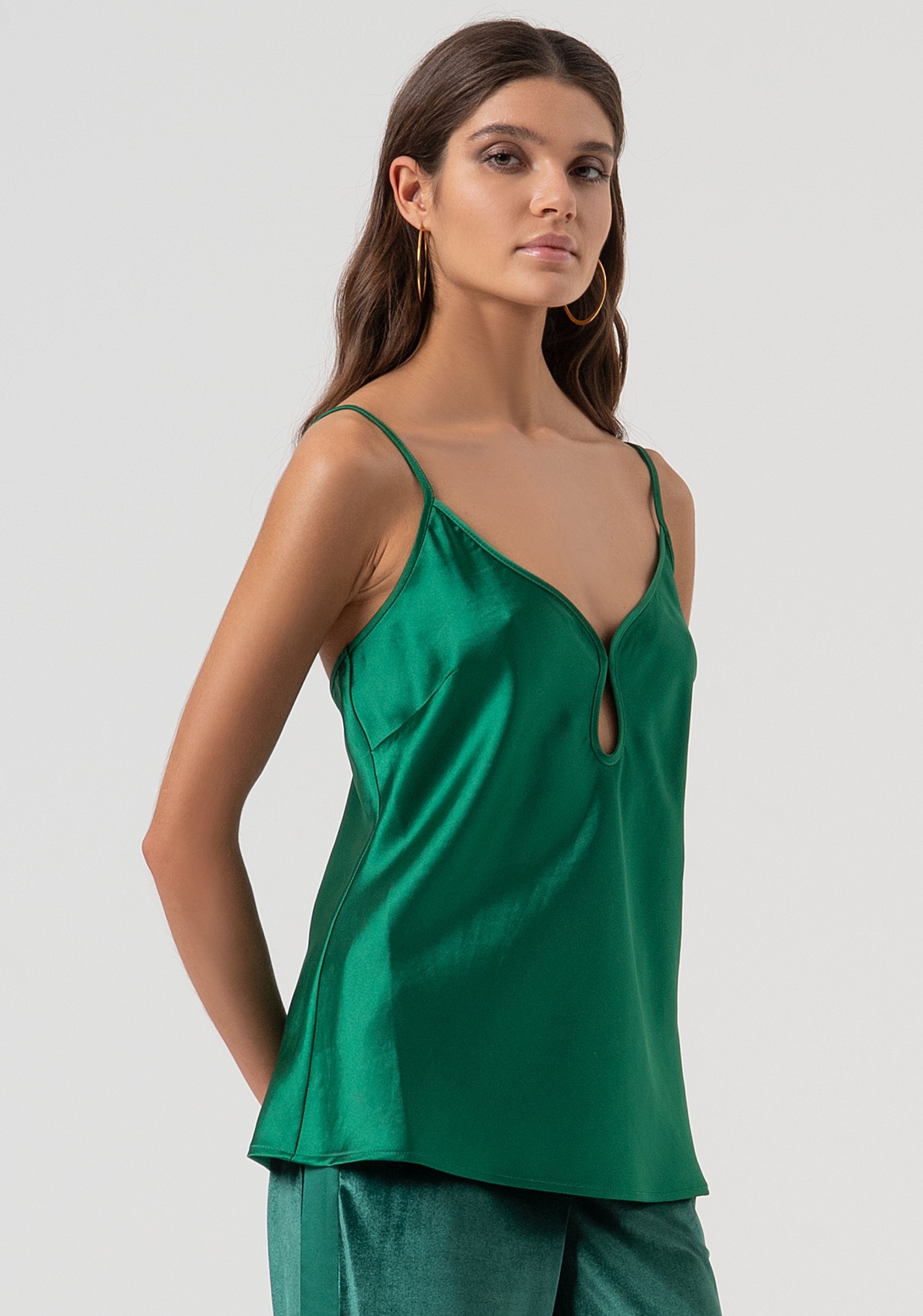 Tank top made in satin Fracomina FQ25WT2003W41101-T70-3