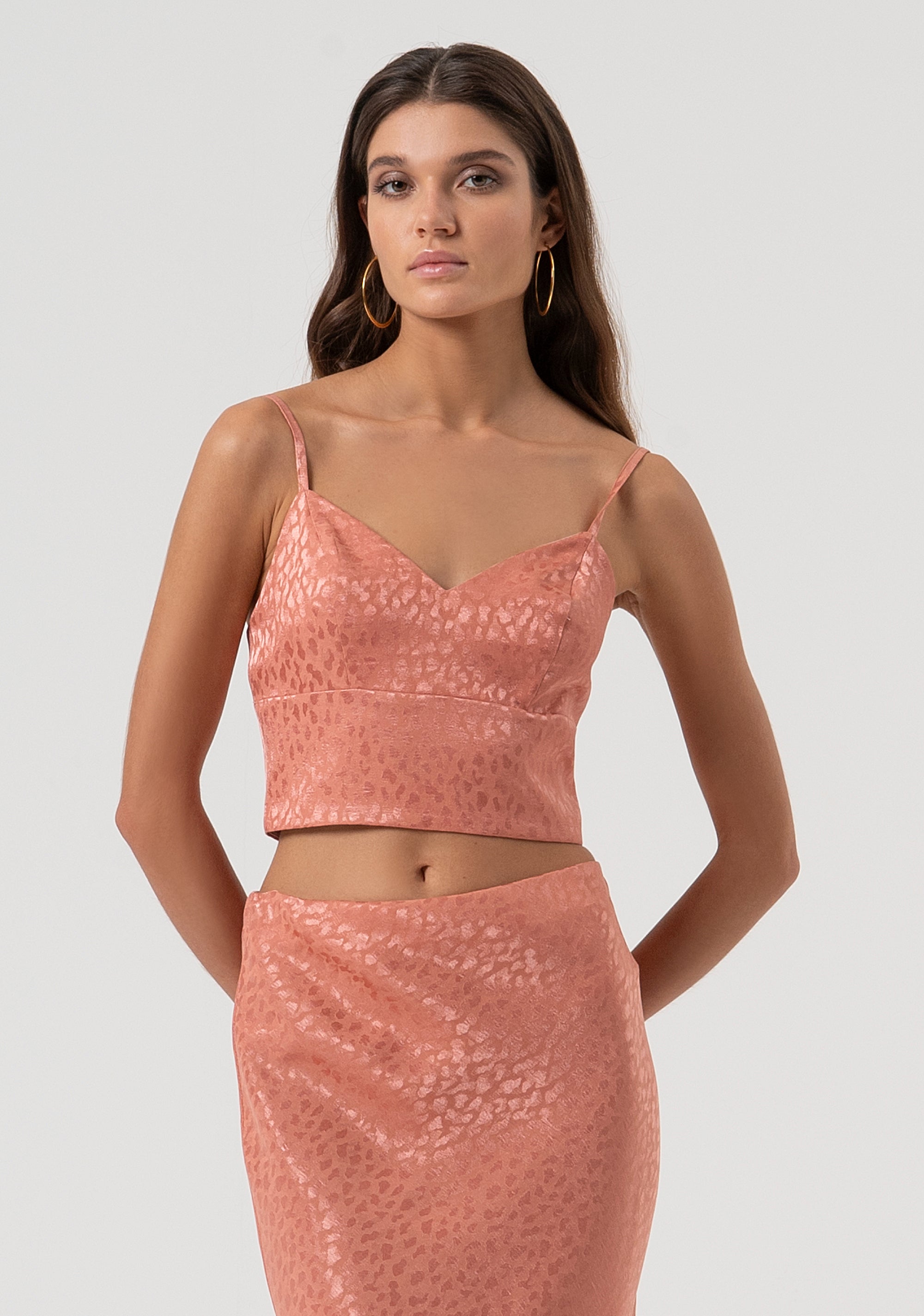 Tank top cropped with animalier jacquard effect Fracomina FQ25WT2004W705F8-S67-1