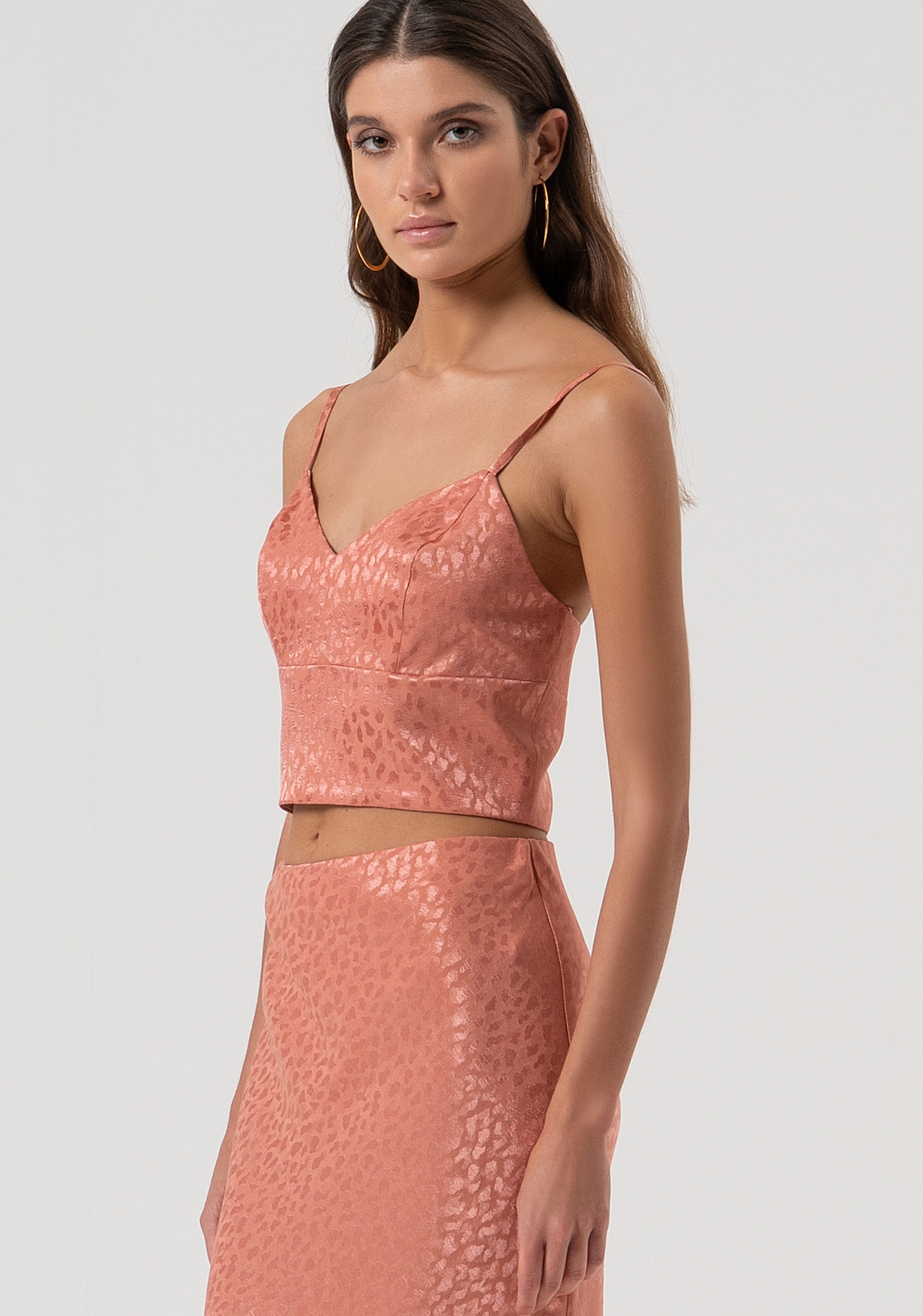 Tank top cropped with animalier jacquard effect Fracomina FQ25WT2004W705F8-S67-3