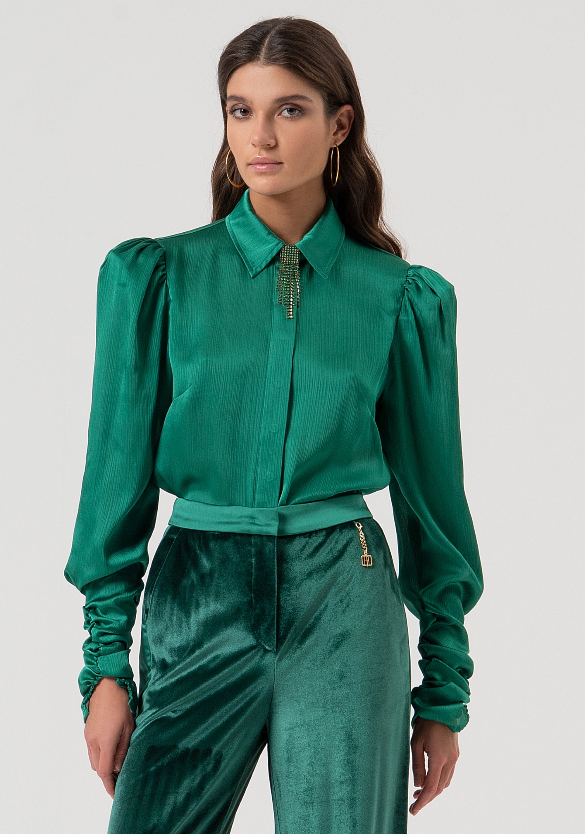 Shirt regular fit made in satin Fracomina FQ25WT6004W41101-T70-1