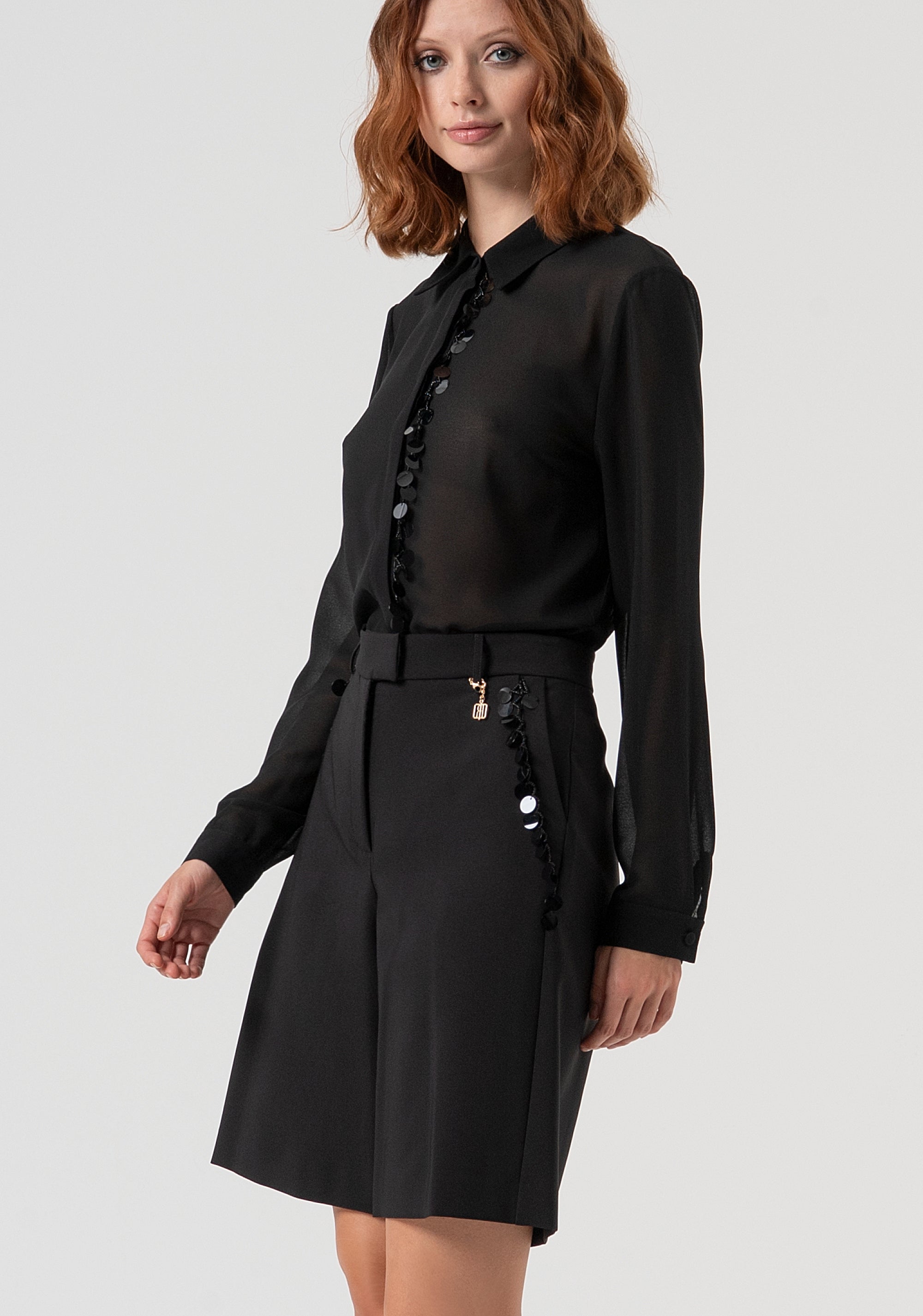 Bermuda regular fit with sequins at the pockets Fracomina FQ25WV6001W429R9-053-2