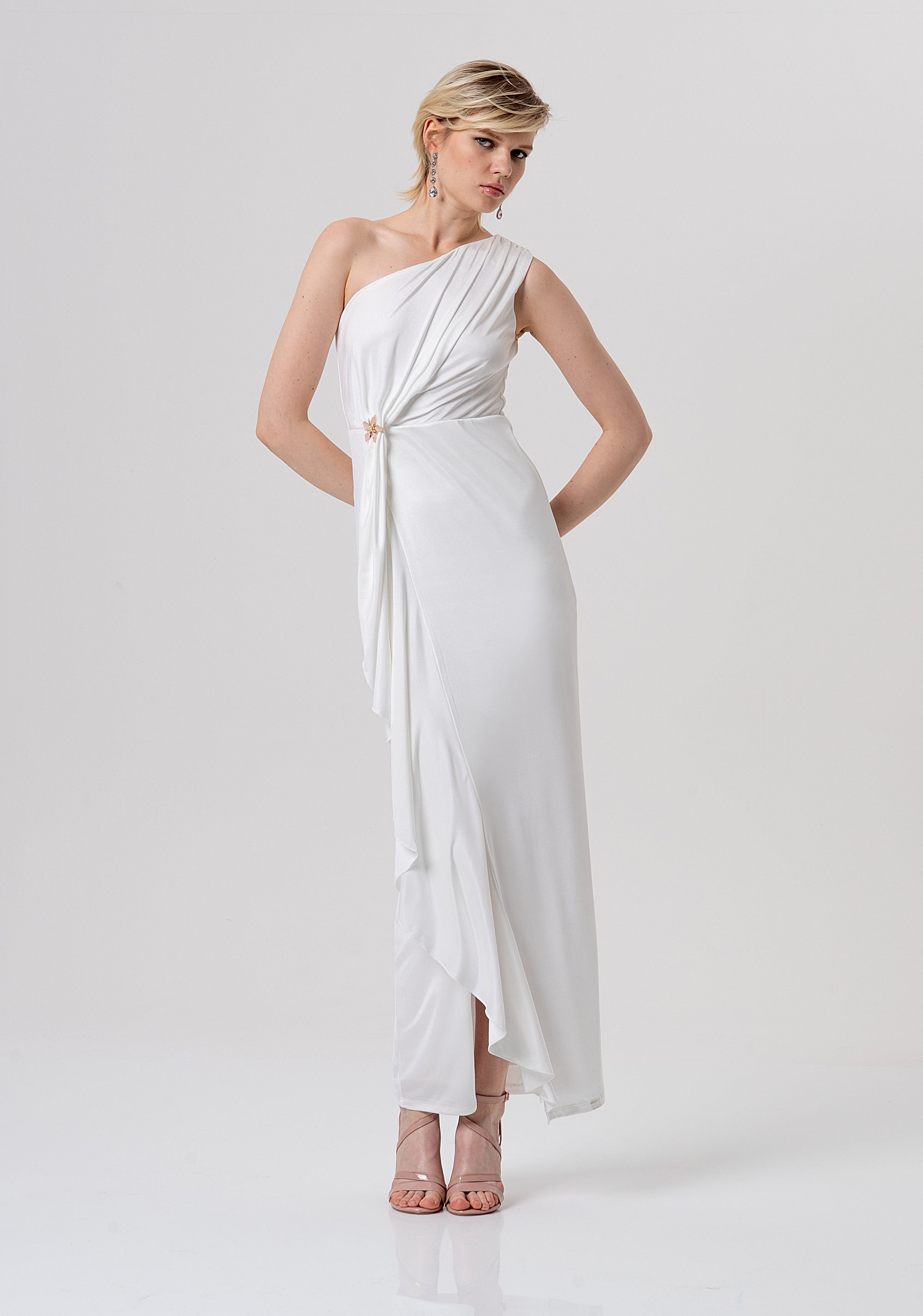 Long dress slim fit single shoulder Fracomina FQ26SD3008W798T4-278
