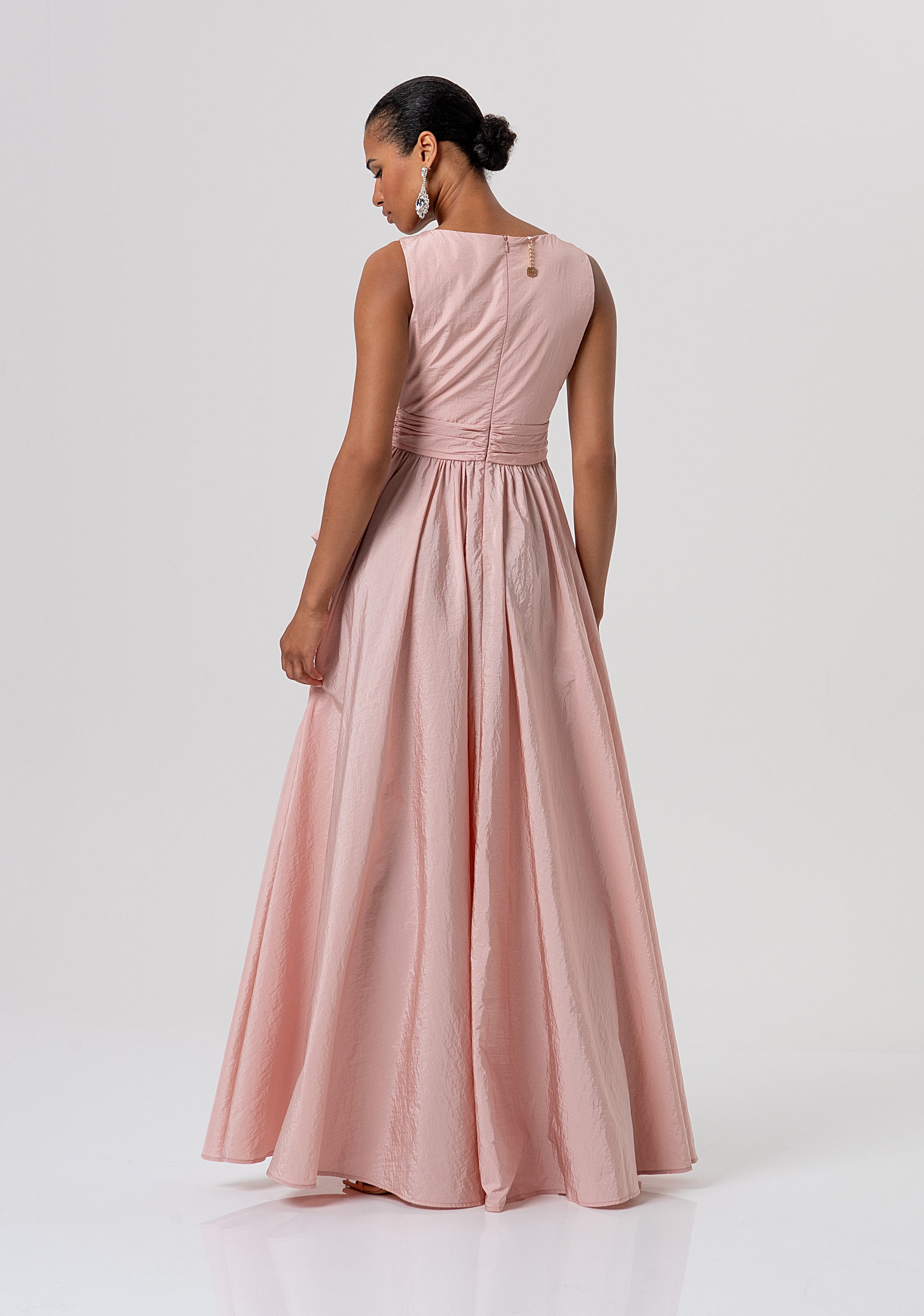 Long sleeveless dress made in taffetà Fracomina FQ26SD3009W83101-444-4