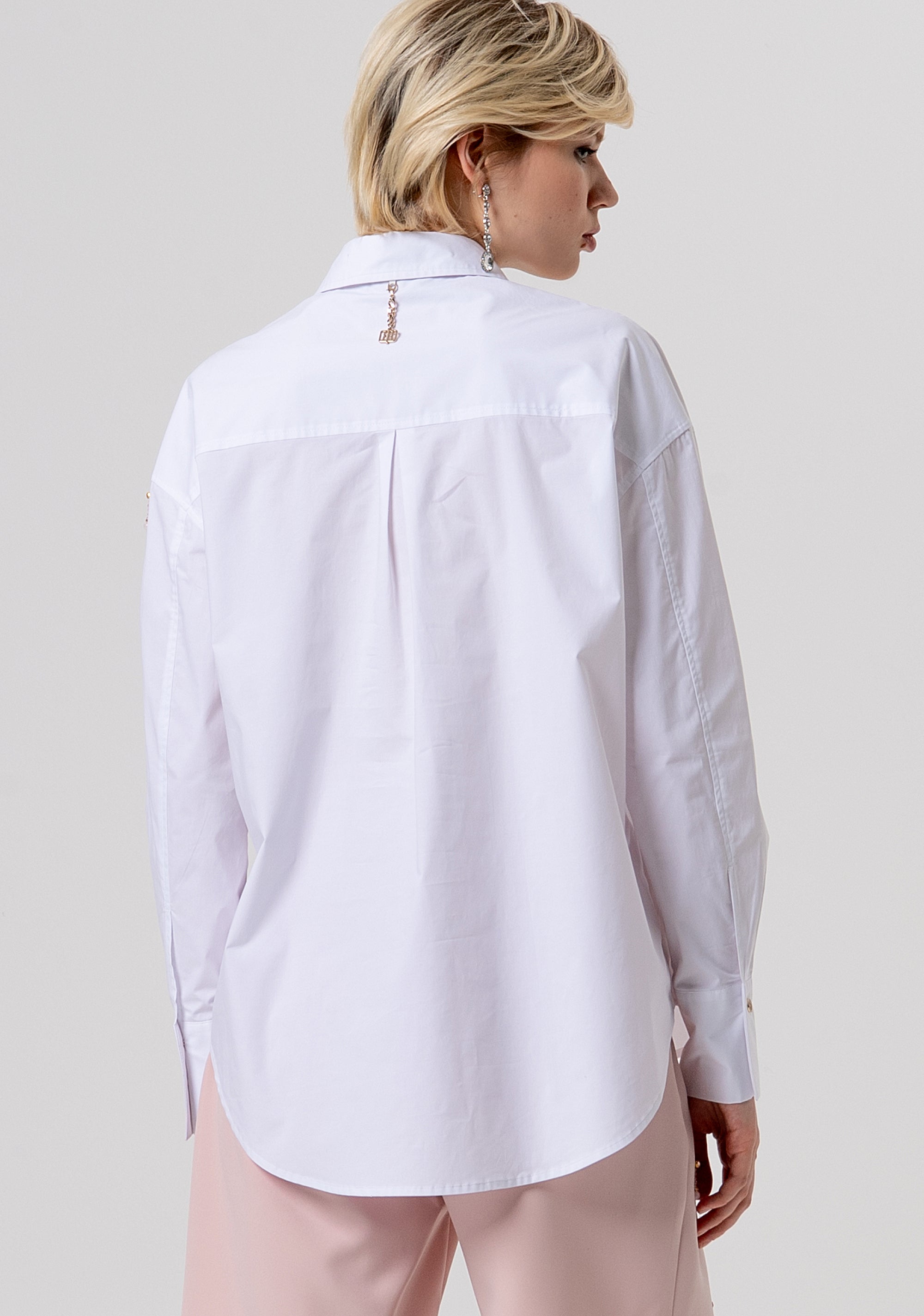 Shirt regular fit made in popeline with jewel applications Fracomina FQ26ST6002W68201-278-3