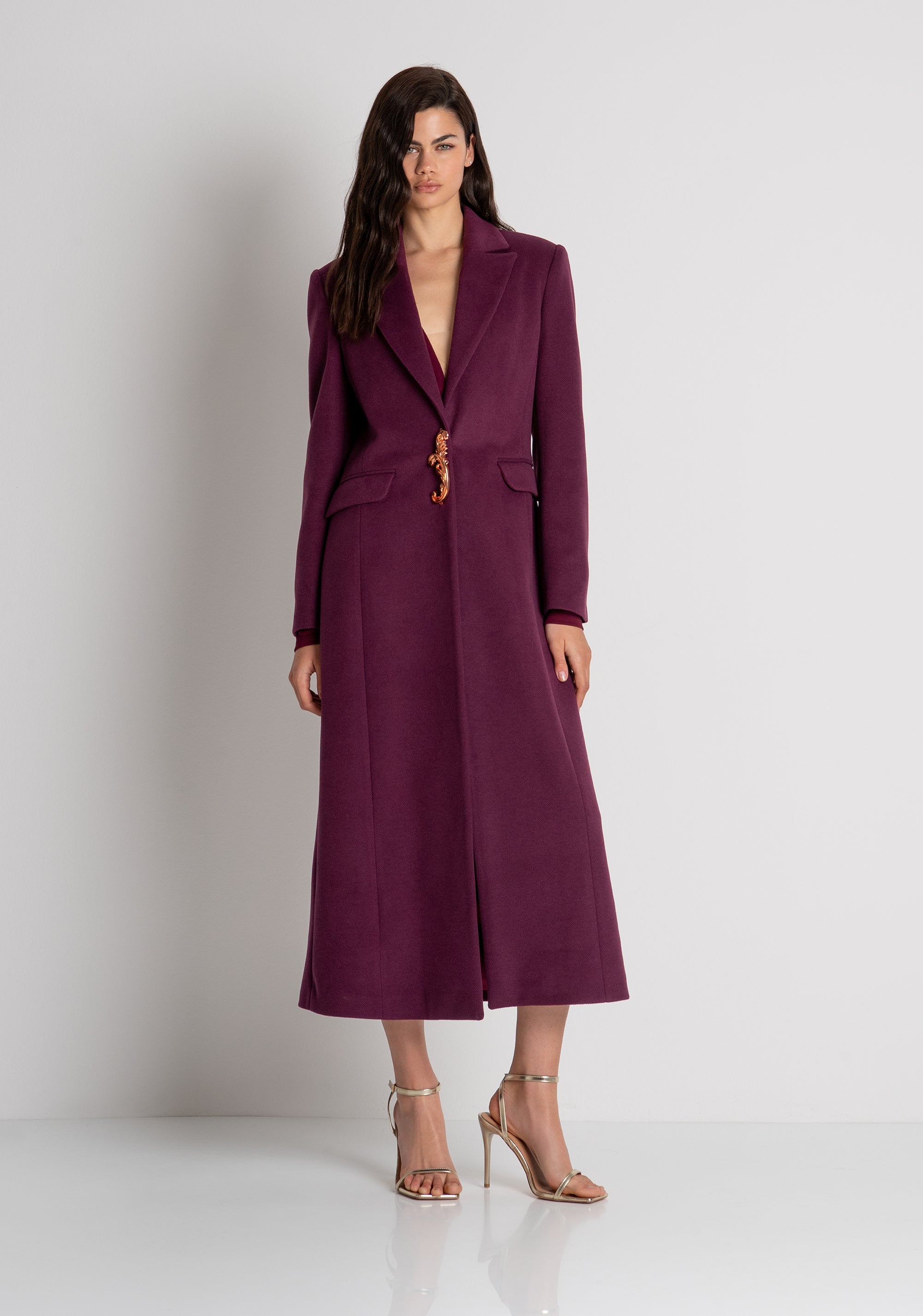 LONG COAT BLACK Fracomina FQ26WC1003W48601-T51-2