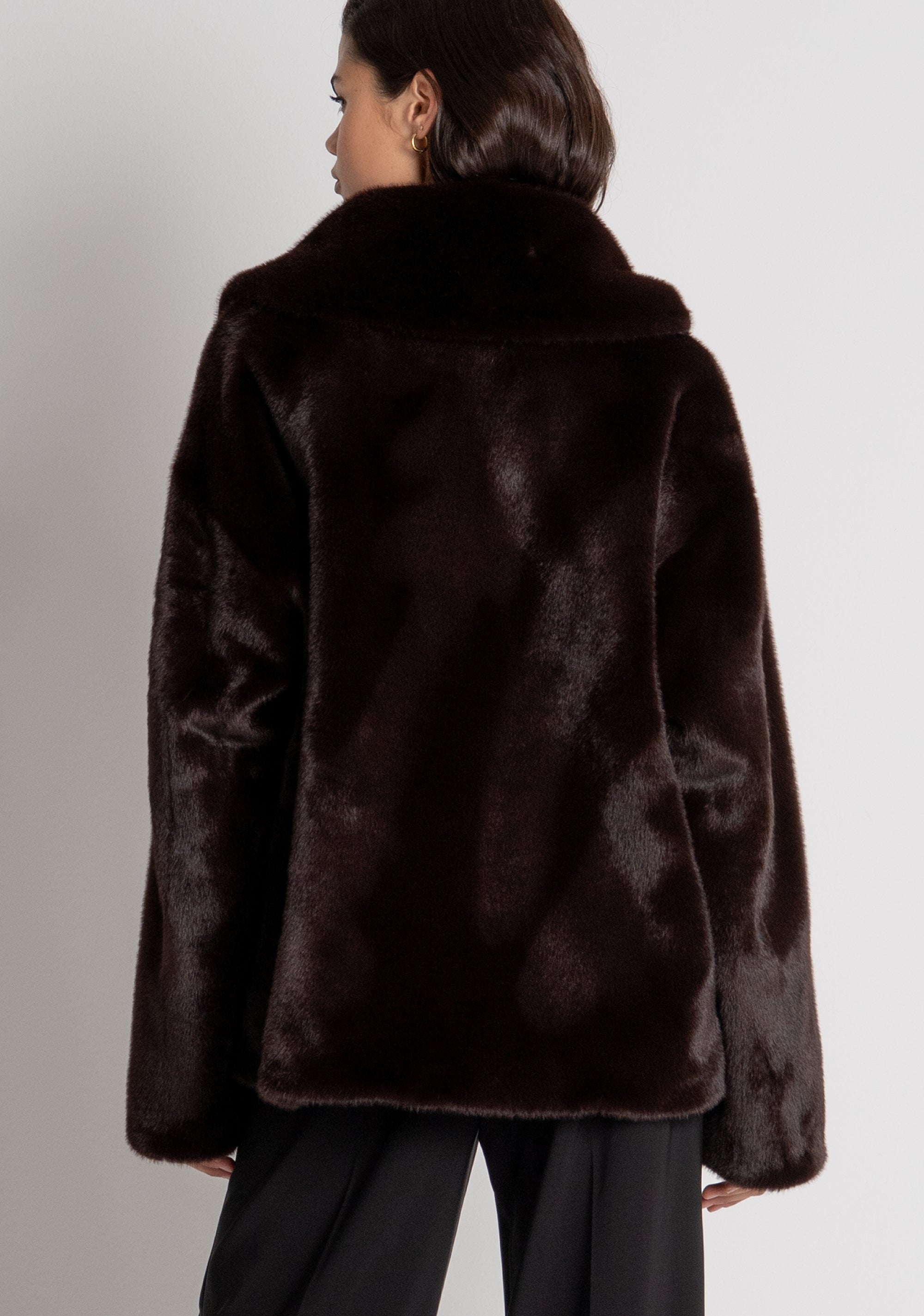 Jacket regular fit made in fake fur Fracomina FQ26WC4002O445R9-091-4