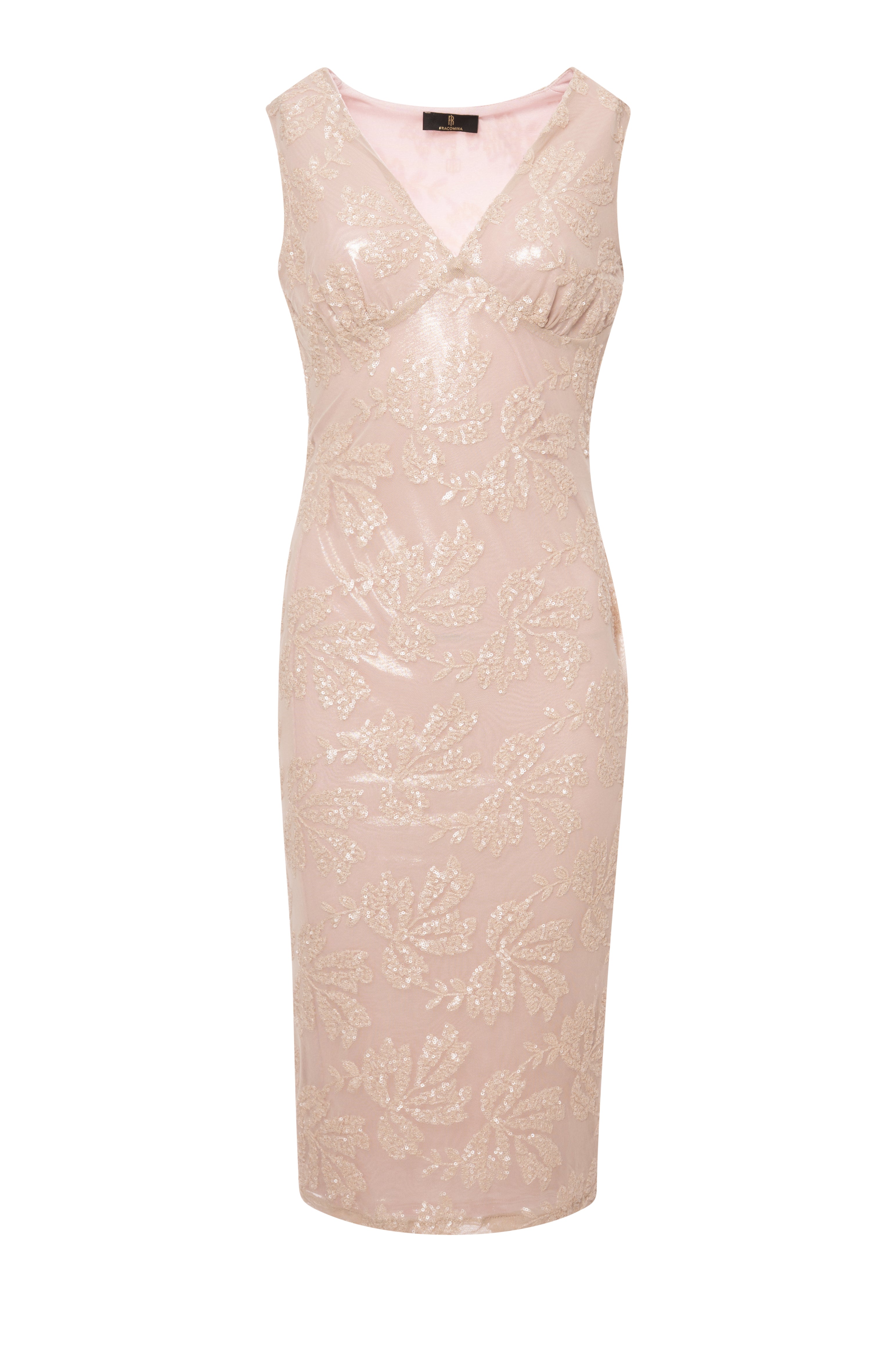 Dress slim fit middle length with embroideries Fracomina FQ26WD2010W529E5-K29-1
