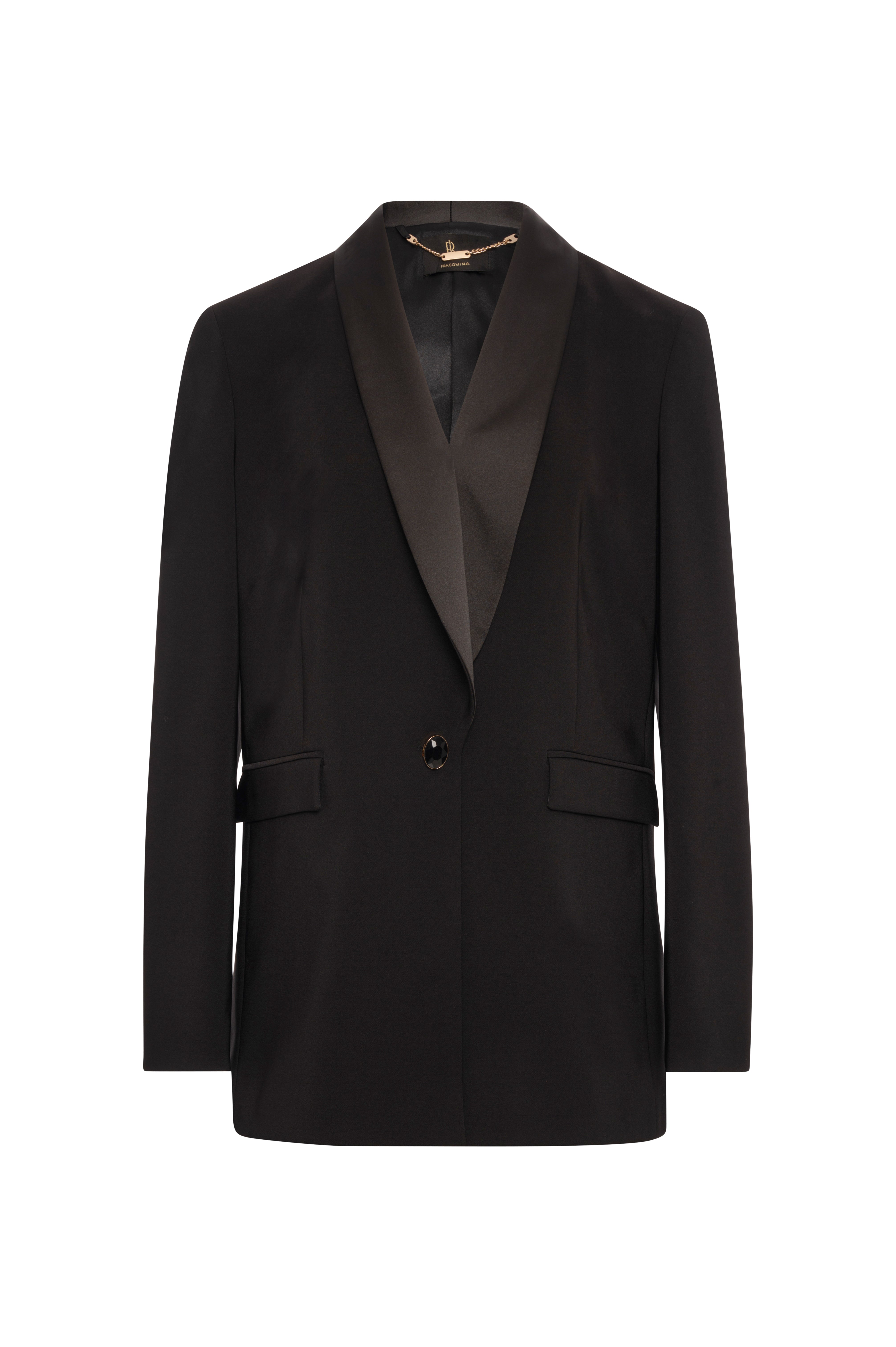 Long blazer jacket regular fit single breasted Fracomina FQ26WJ3005W75401-K01-1
