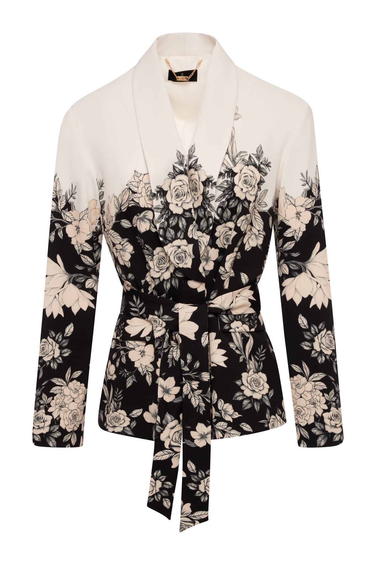 Blazer jacket regular fit with flowery pattern Fracomina FQ26WJ3006W476K2-KE1-1
