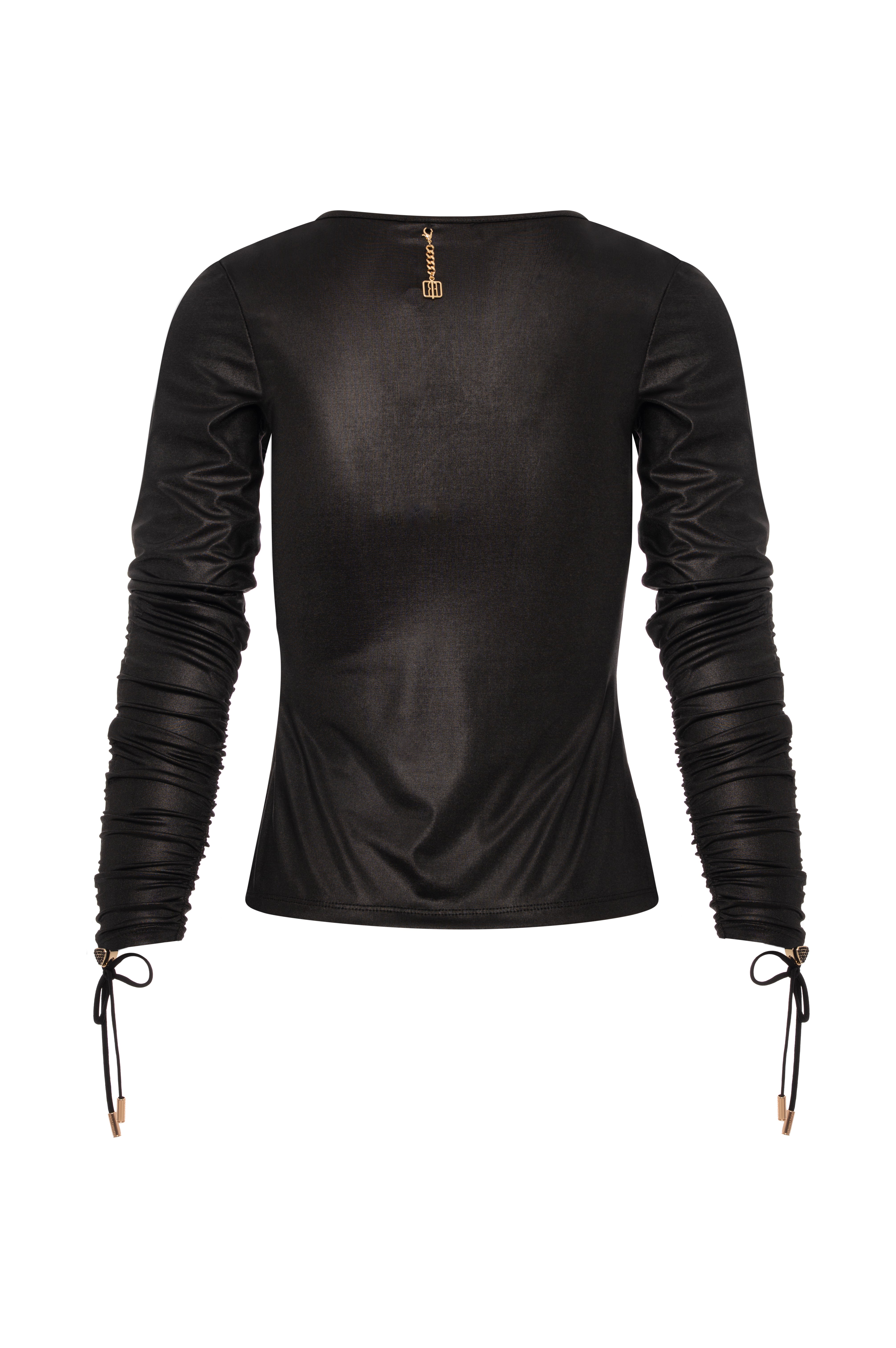 Blouse slim fit made in fake leather Fracomina FQ26WT1005W59501-K01-2