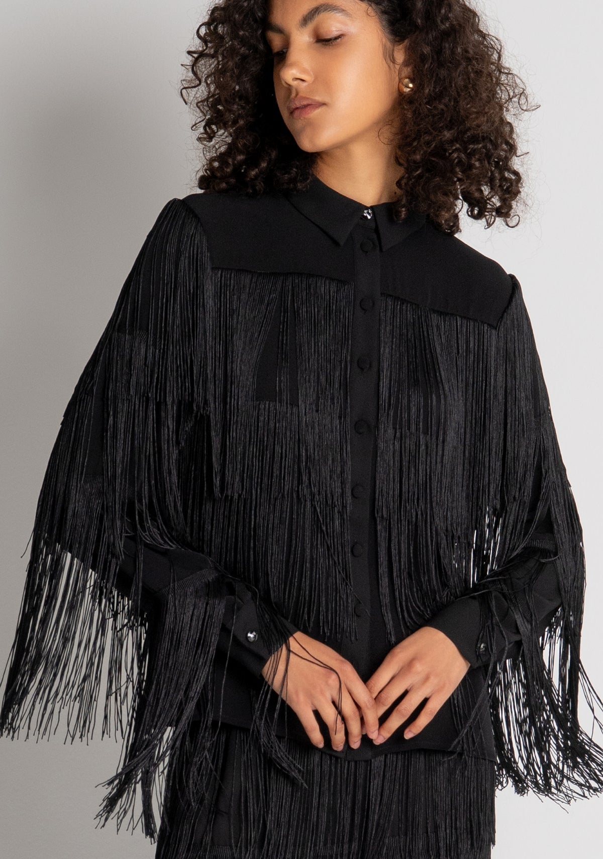 Shirt regular fit with fringes Fracomina FQ26WT6006W85201-053-2