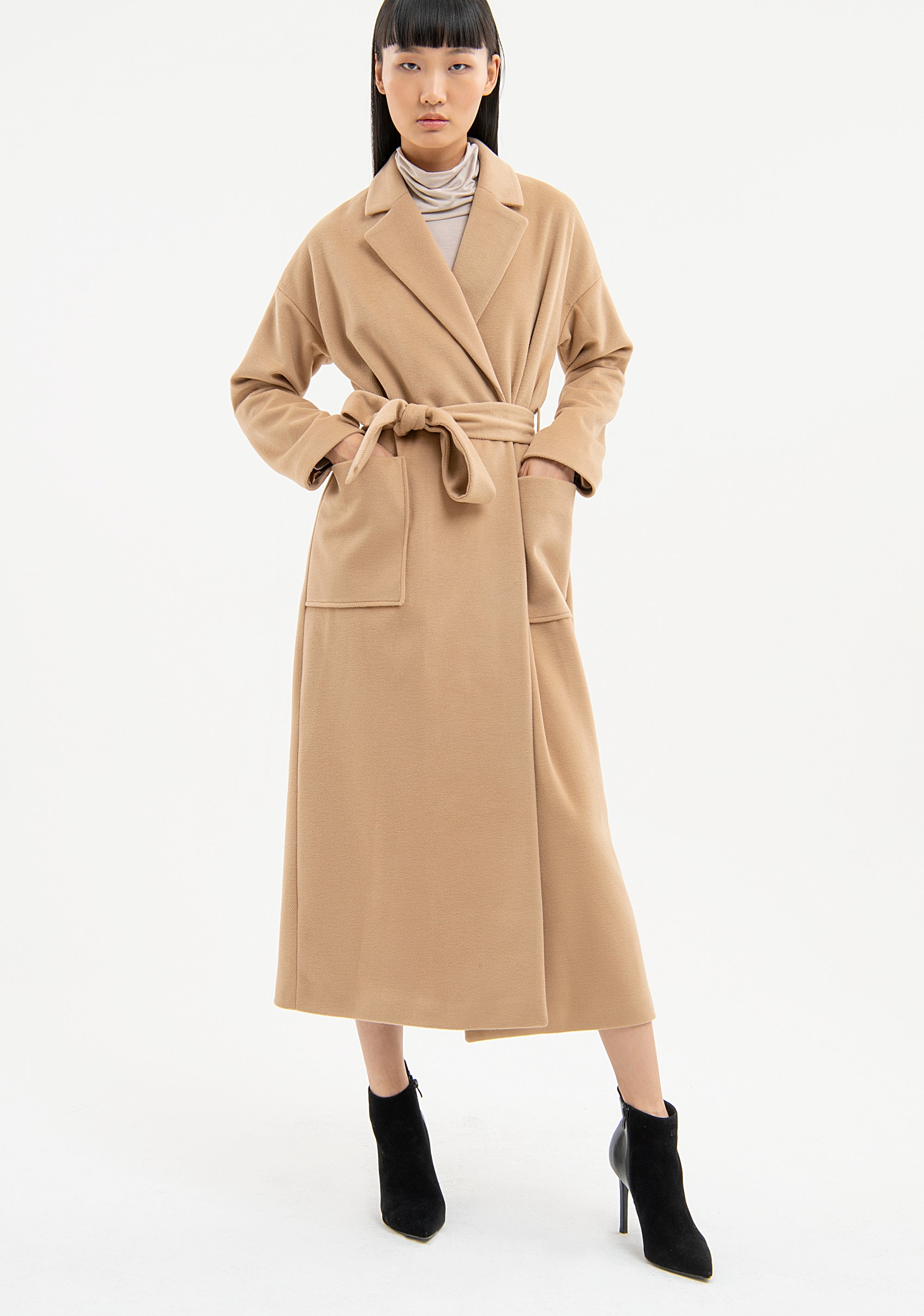 Long coat regular fit made in cloth FR23WC1011W56201 FRACOMINA ...