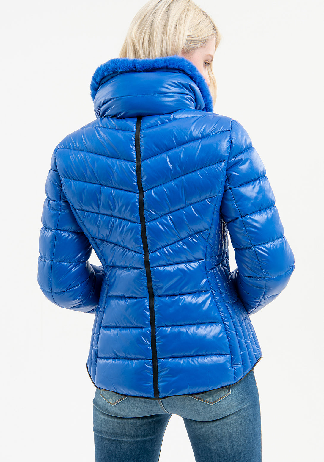 Padded jacket slim fit made in quilted nylon Fracomina FR23WC3002O42301-078-4