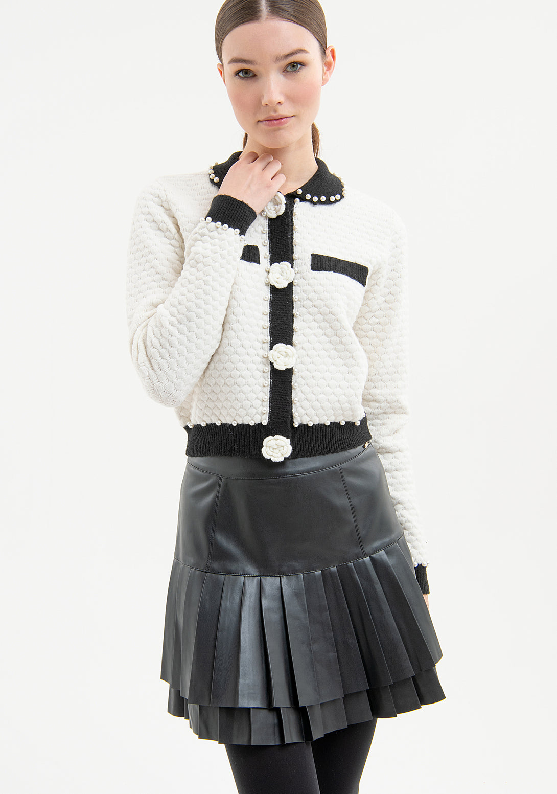 Mini skirt regular fit made in eco leather Fracomina FR23WG1002E40001-053-2