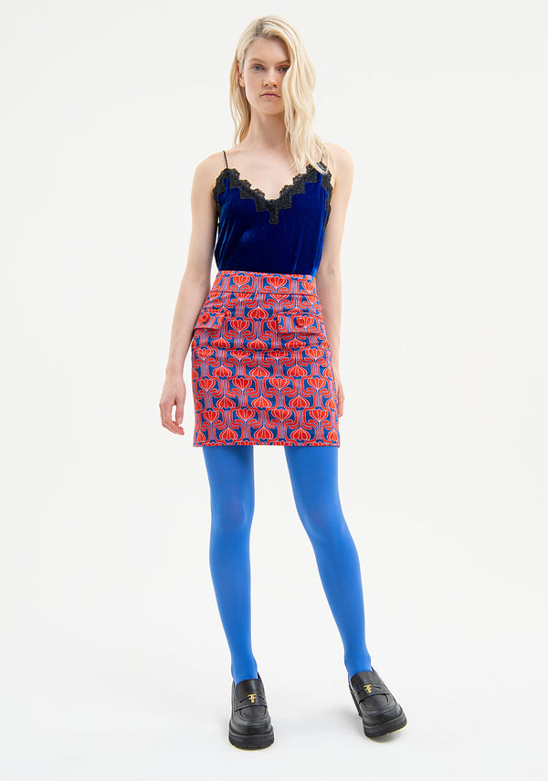 Mini sheath dress slim fit with flowery pattern Fracomina FR23WG1005W649F8-210-1