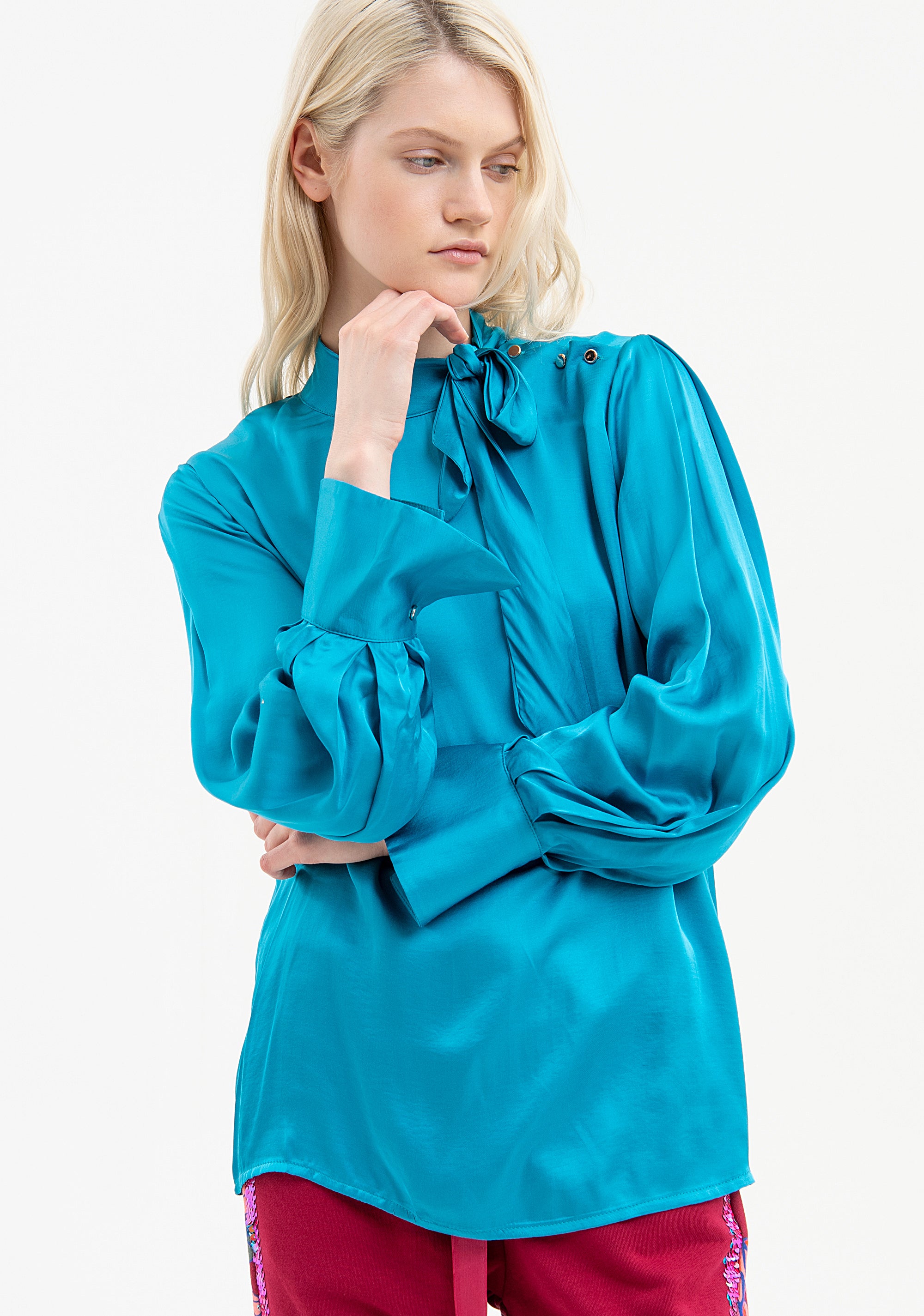 Blouse regular fit made in satin FR23WT1036W41301 FRACOMINA – Fracomina ...