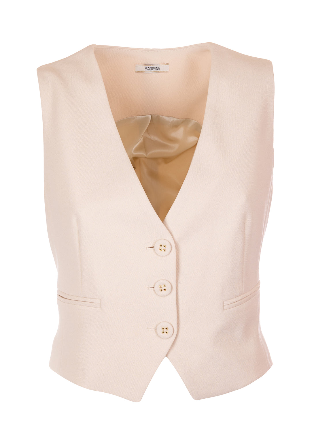 Gilet slim fit single breasted made in technical fabric Fracomina FR23WT2002W64601-B59-1