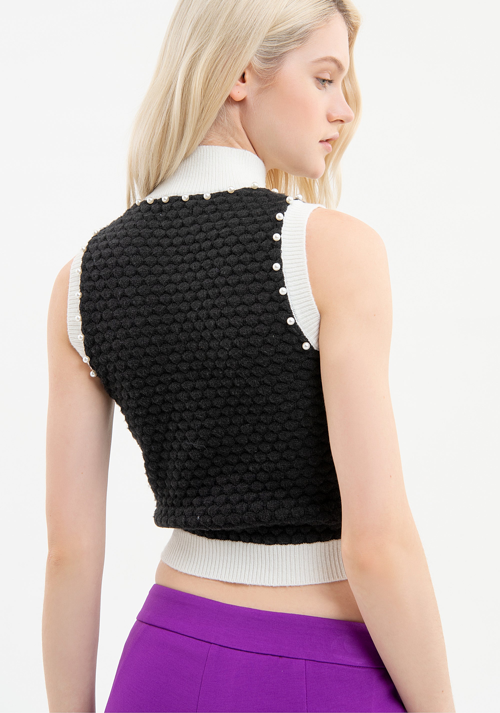 Sleeveless knitwear cropped Fracomina FR23WT4001K45801-054-4