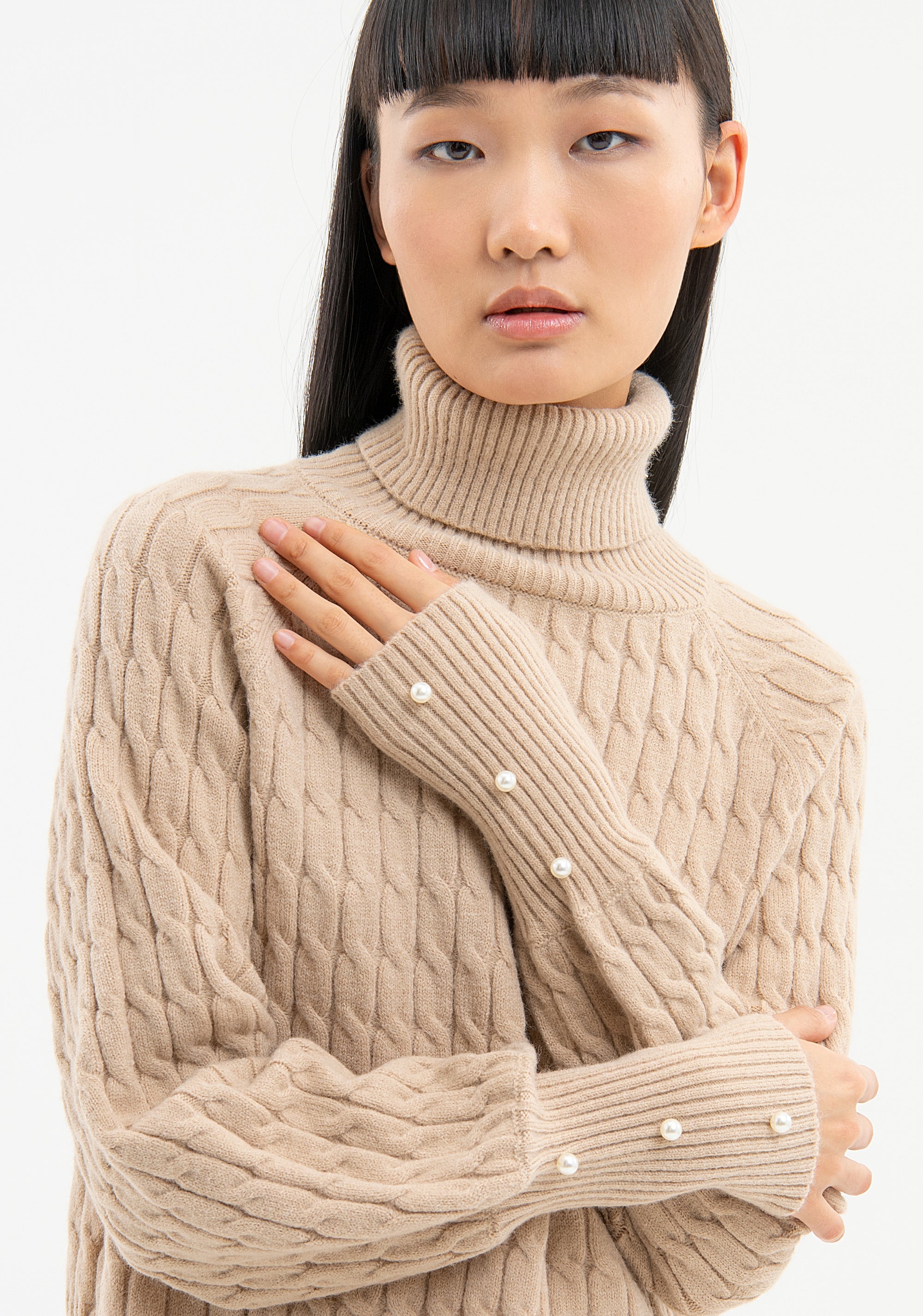 Knitwear regular fit with plaits Fracomina FR23WT7023K46001-208-2