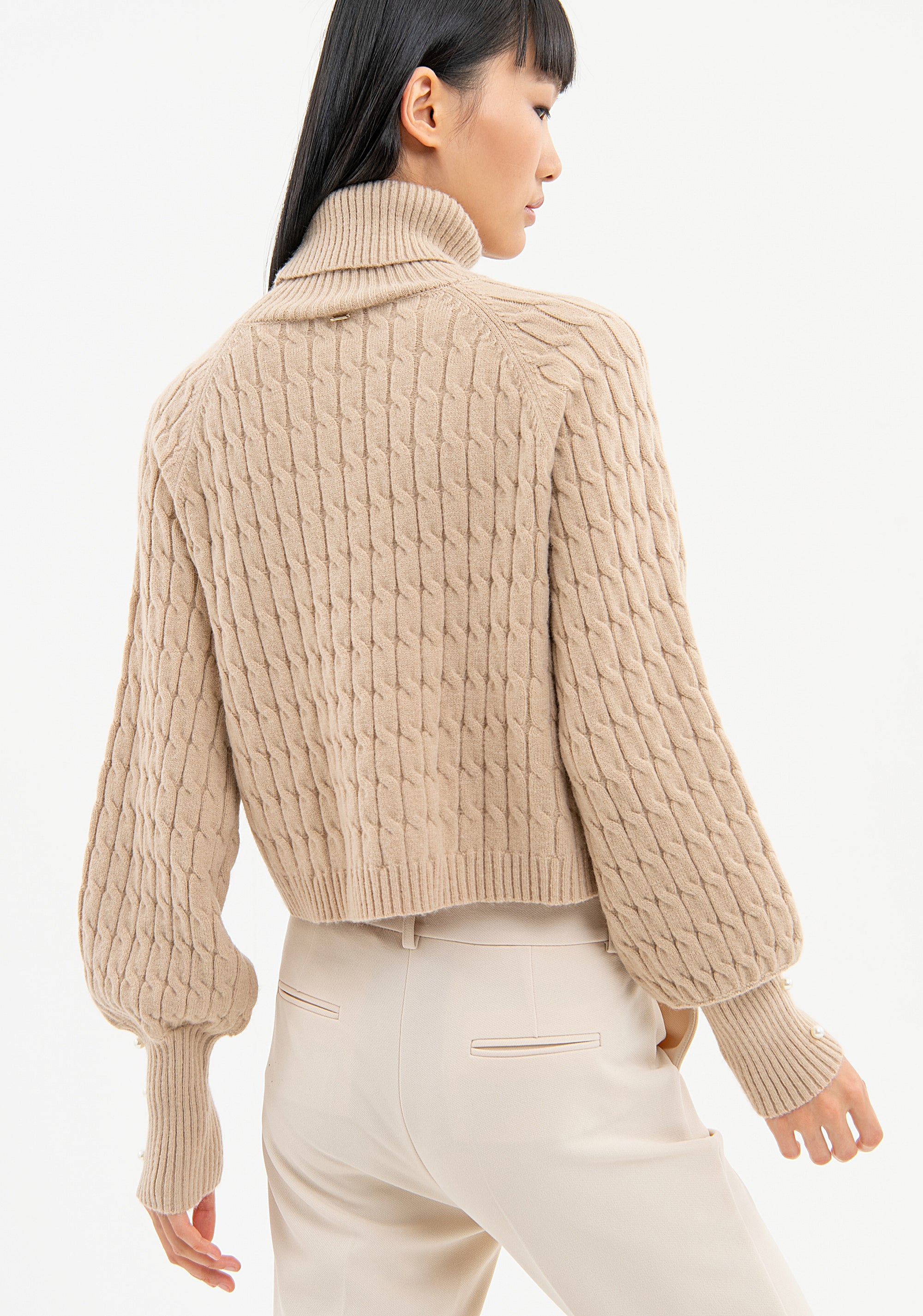 Knitwear regular fit with plaits Fracomina FR23WT7023K46001-208-3