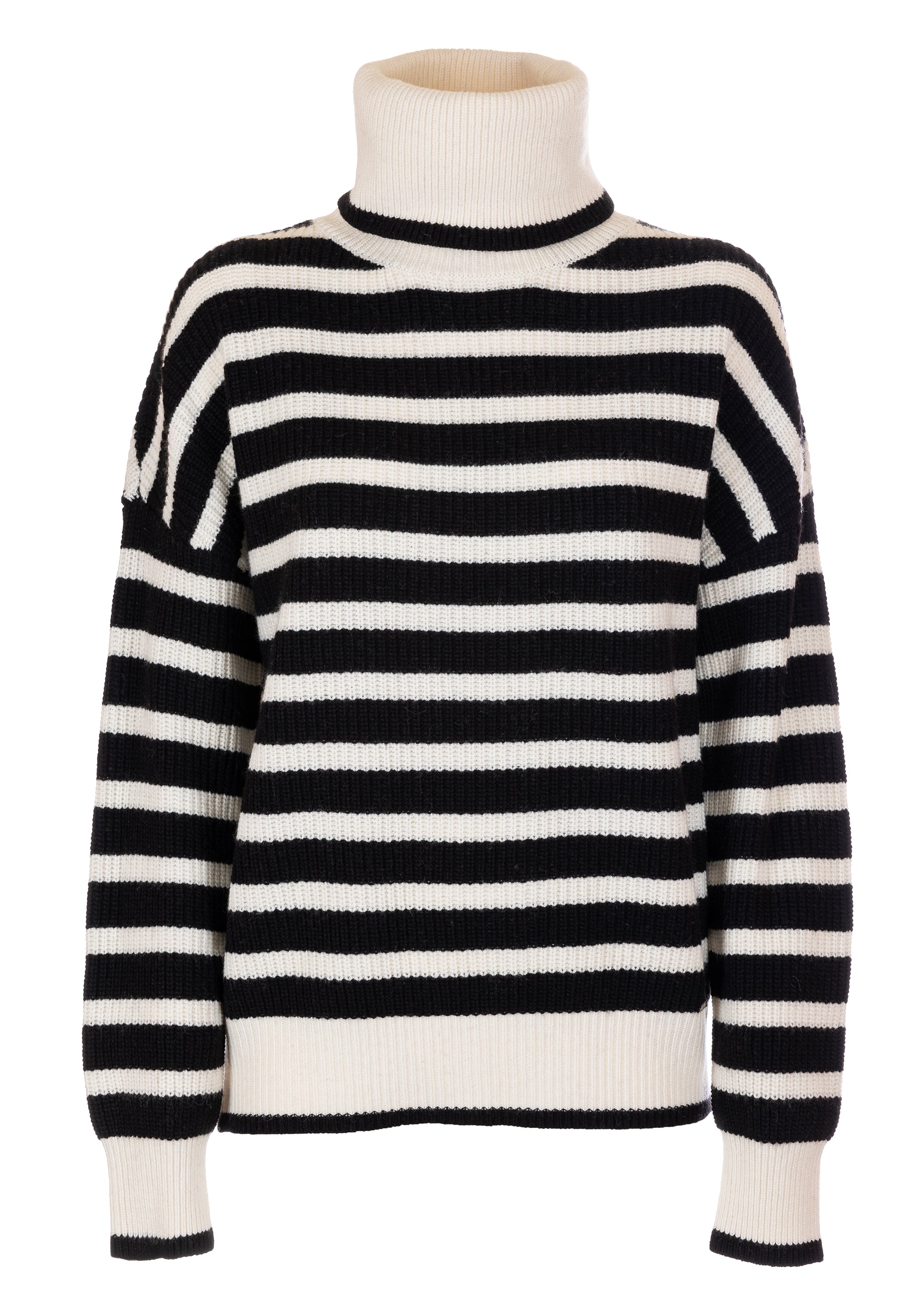 Knitwear wide fit with double color stripes Fracomina FR23WT7033K49401-109-1_100aa73d-397d-4be4-93c0-20b39c0c201c