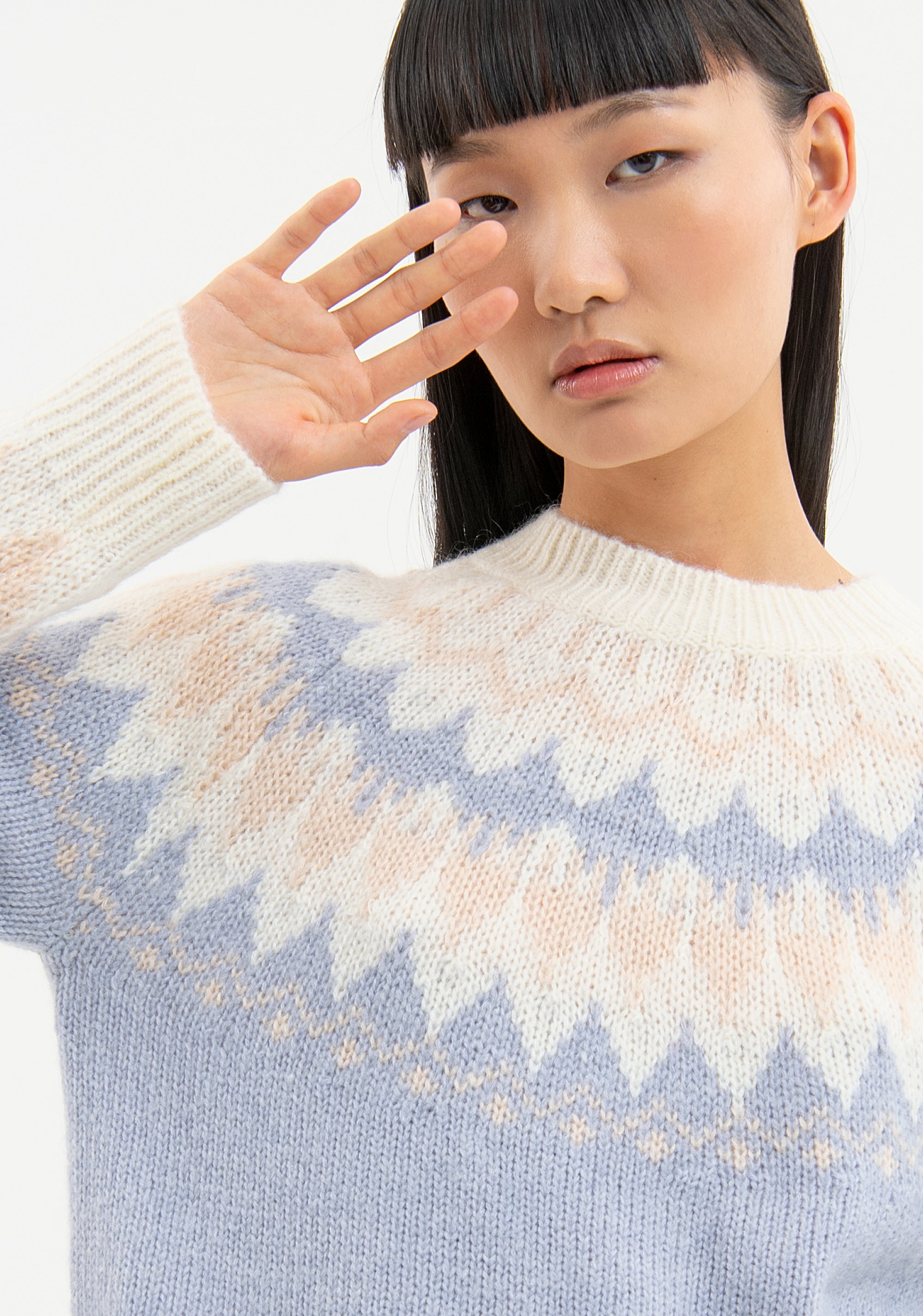 Knitwear regular fit with geometric jacquard effect Fracomina FR23WT7052K505F8-D22-2