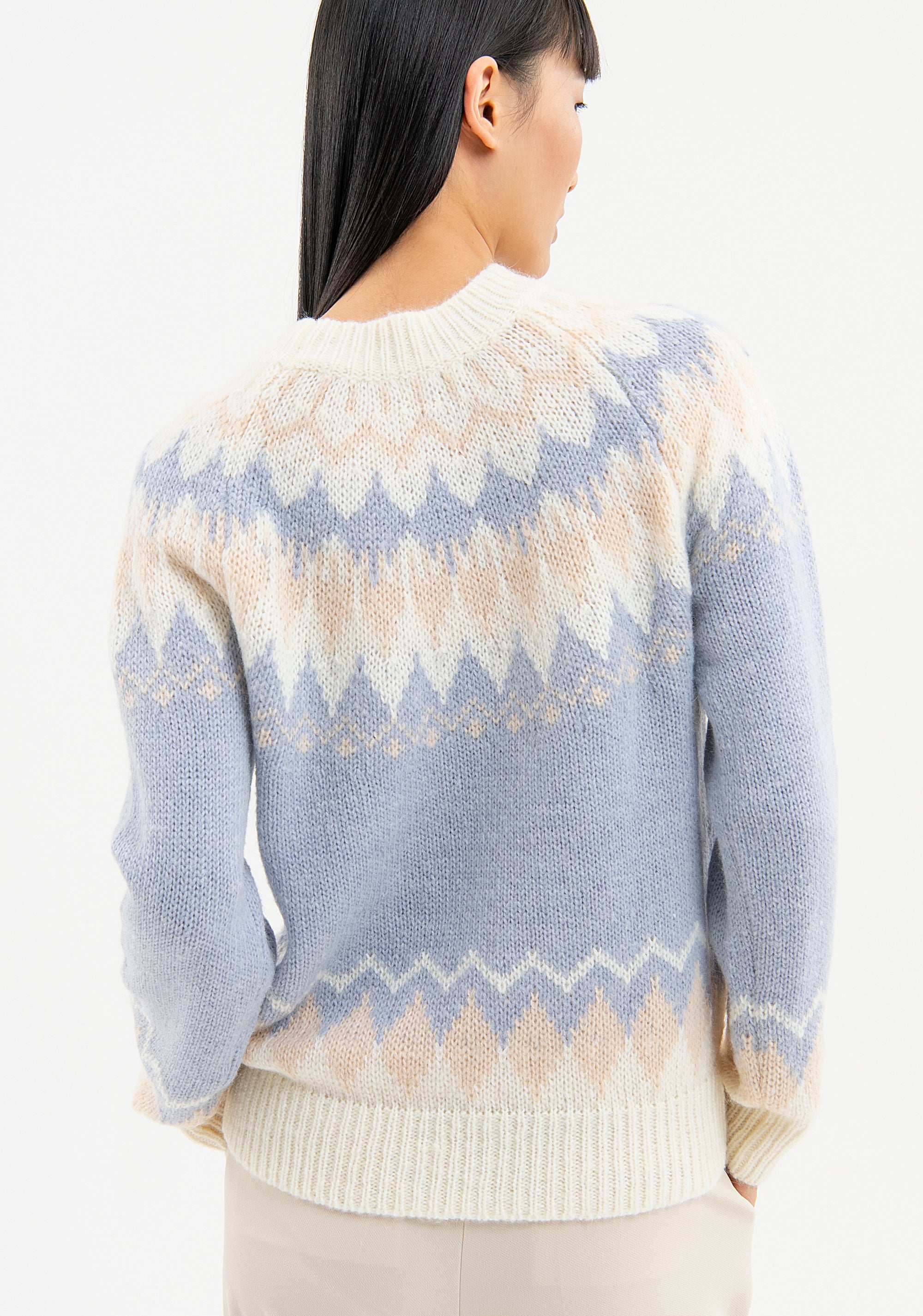 Knitwear regular fit with geometric jacquard effect Fracomina FR23WT7052K505F8-D22-3