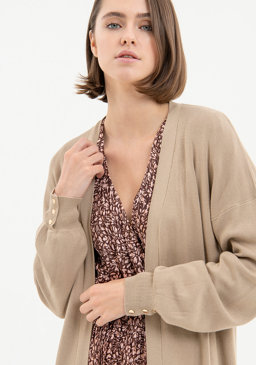 Long cardigan over fit Fracomina FR23WT8001K42101-208-2