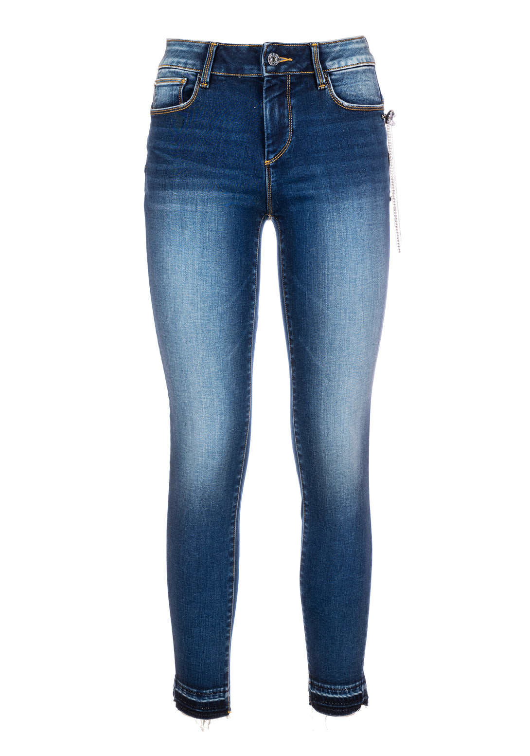 Jeans slim fit with push up effect made in denim with strong wash