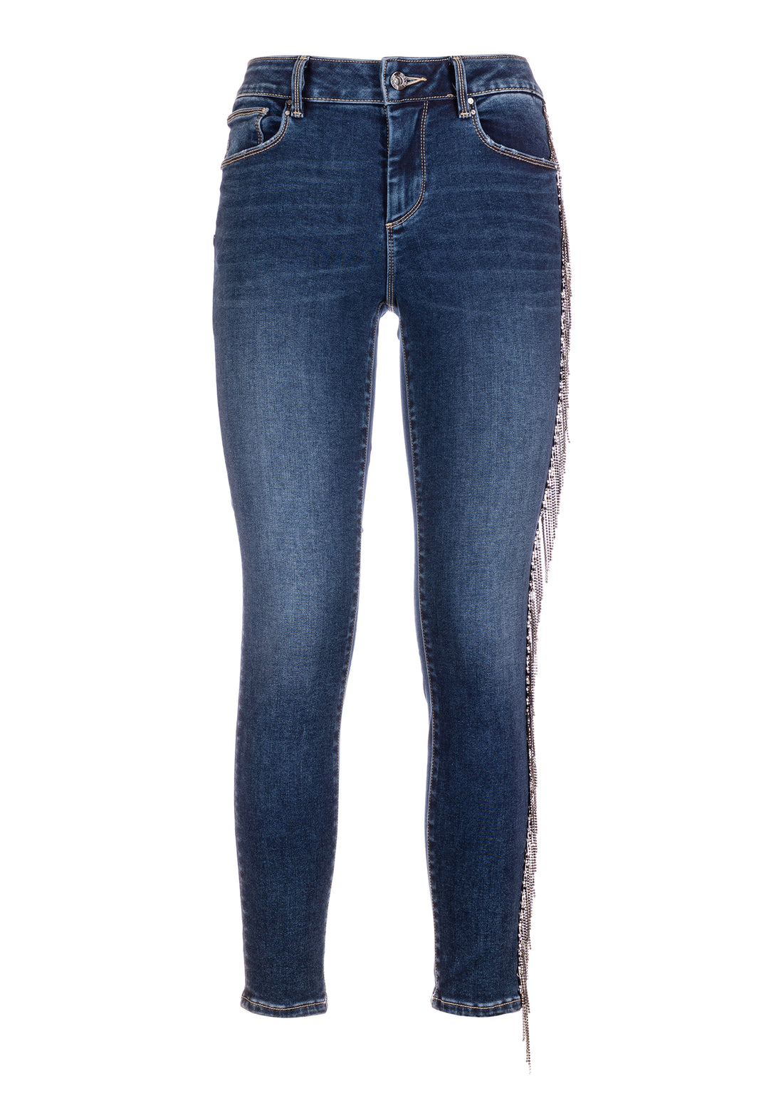 Jeans slim fit with push up effect made in denim with middle wash