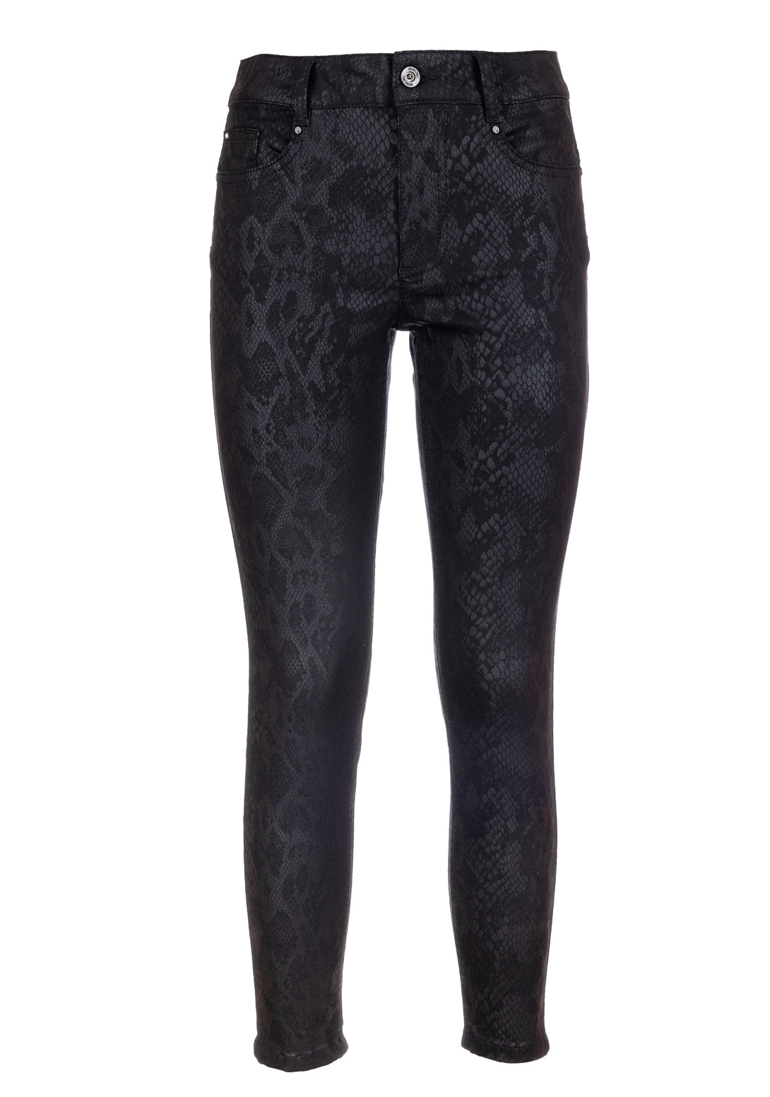 Jeans slim fit with push up effect with animalier pattern