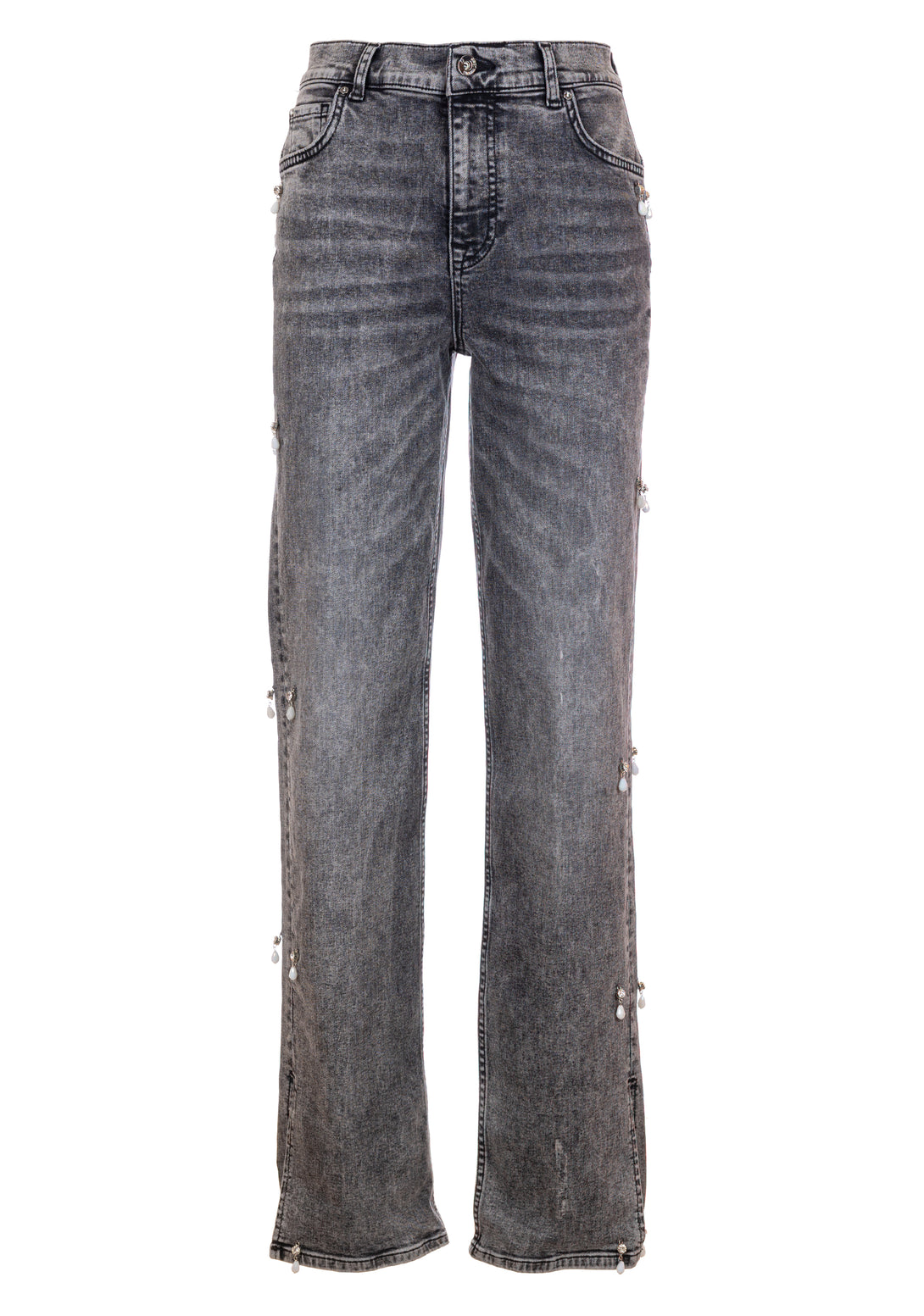 Jeans regular fit made in grey denim with strong wash