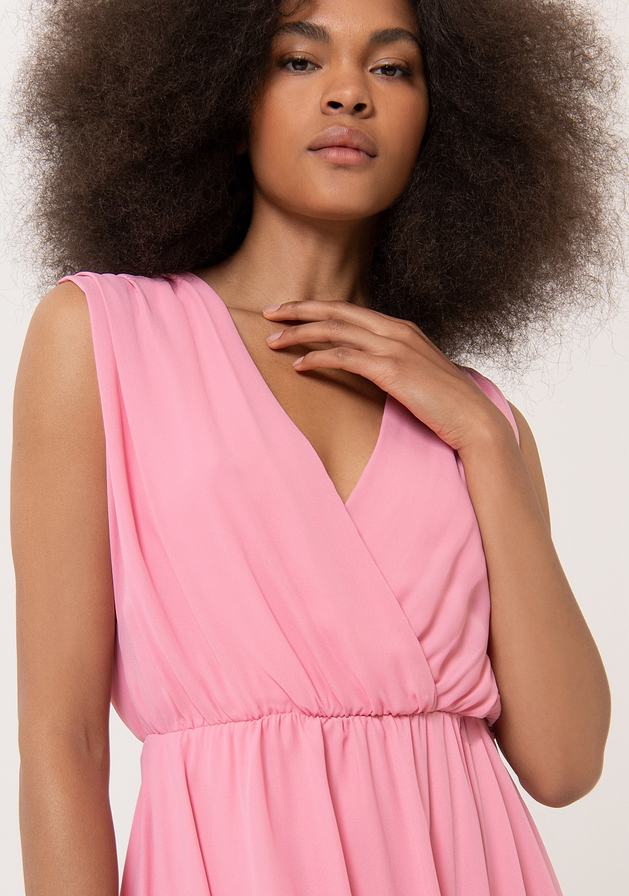 Mini sleeveless dress made in georgette Fracomina FR24SD1040W41201-183-2_39ff3475-687c-456d-9148-b2de89fd8db9