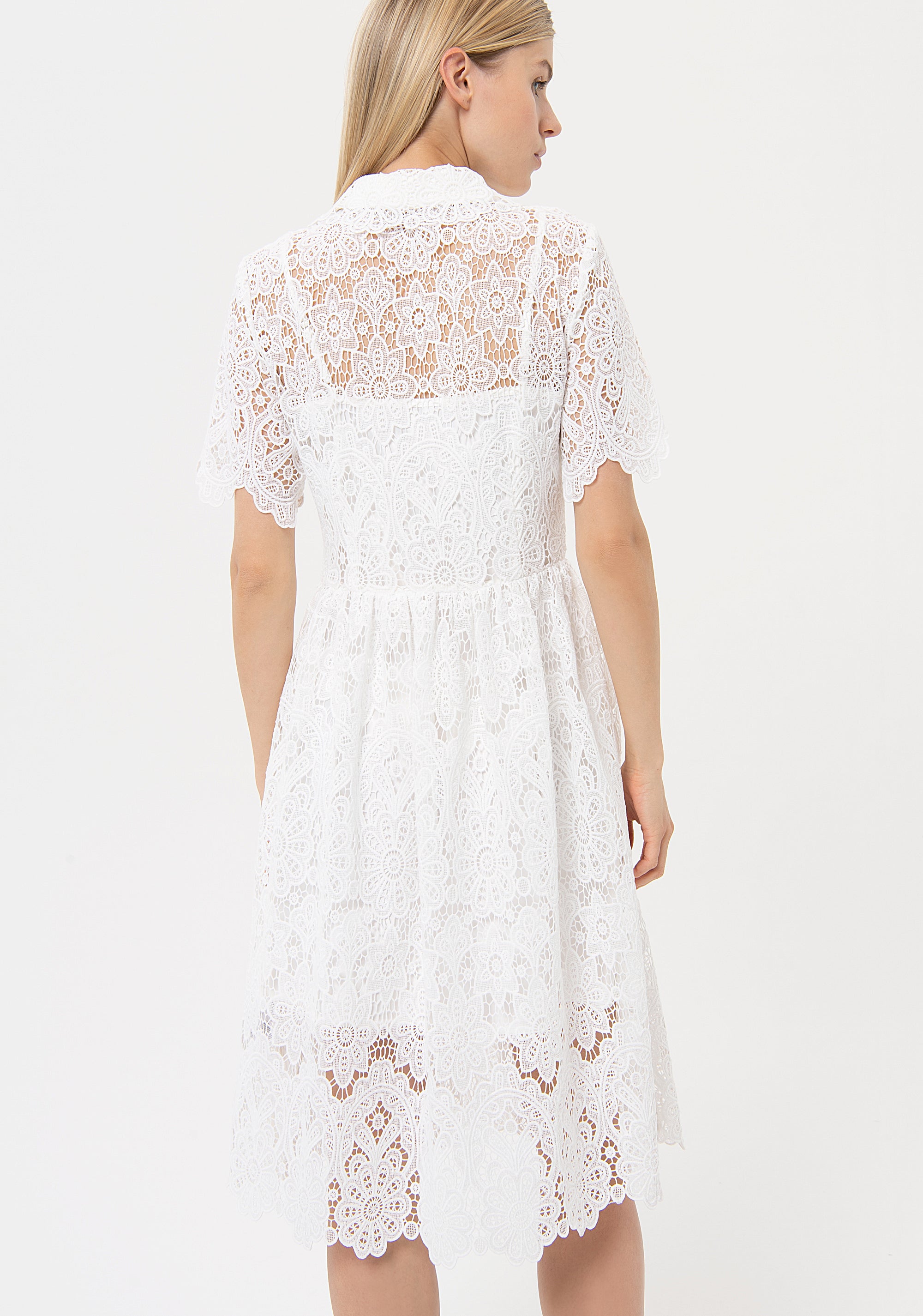 Chemisier dress middle length made in lace Fracomina FR24SD2004W62501-278-4