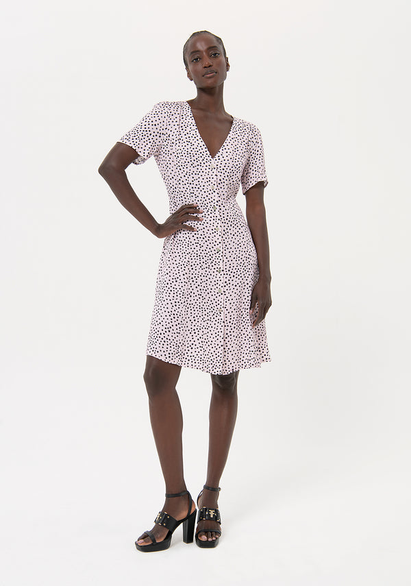 Mini dress slim fit with polka dots pattern Fracomina FR24SD2029W422R8-S36-1