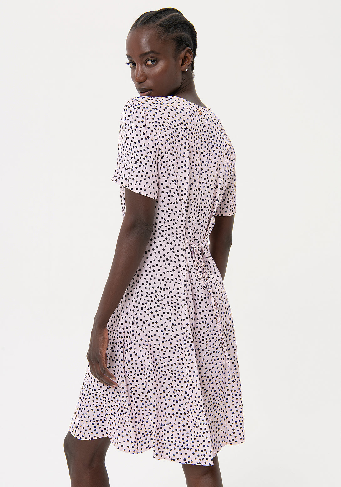 Mini dress slim fit with polka dots pattern Fracomina FR24SD2029W422R8-S36-3