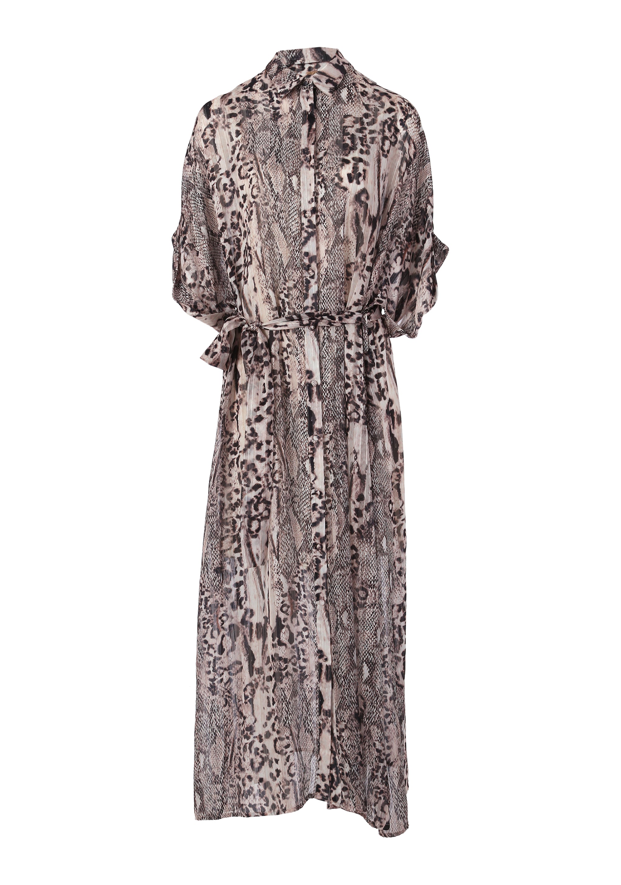 Long chamisier dress regular fit with animalier pattern Fracomina FR24SD3031W668R8-S23-1_418c50d0-bc1f-4b9f-92b7-2aa154c52e05