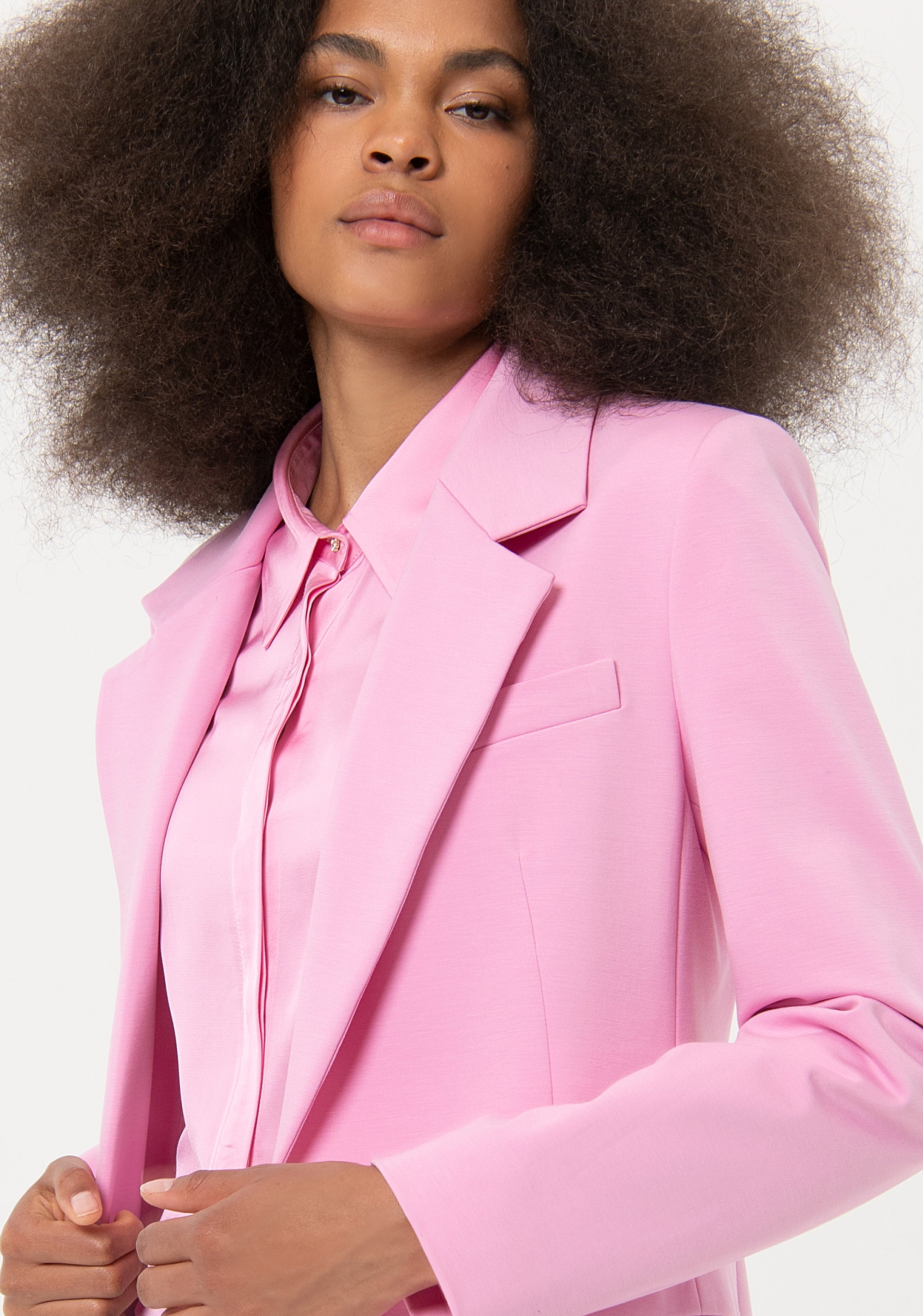 Long blazer regular fit, single breasted, made in technical fabric Fracomina FR24SJ3010W66901-226-2