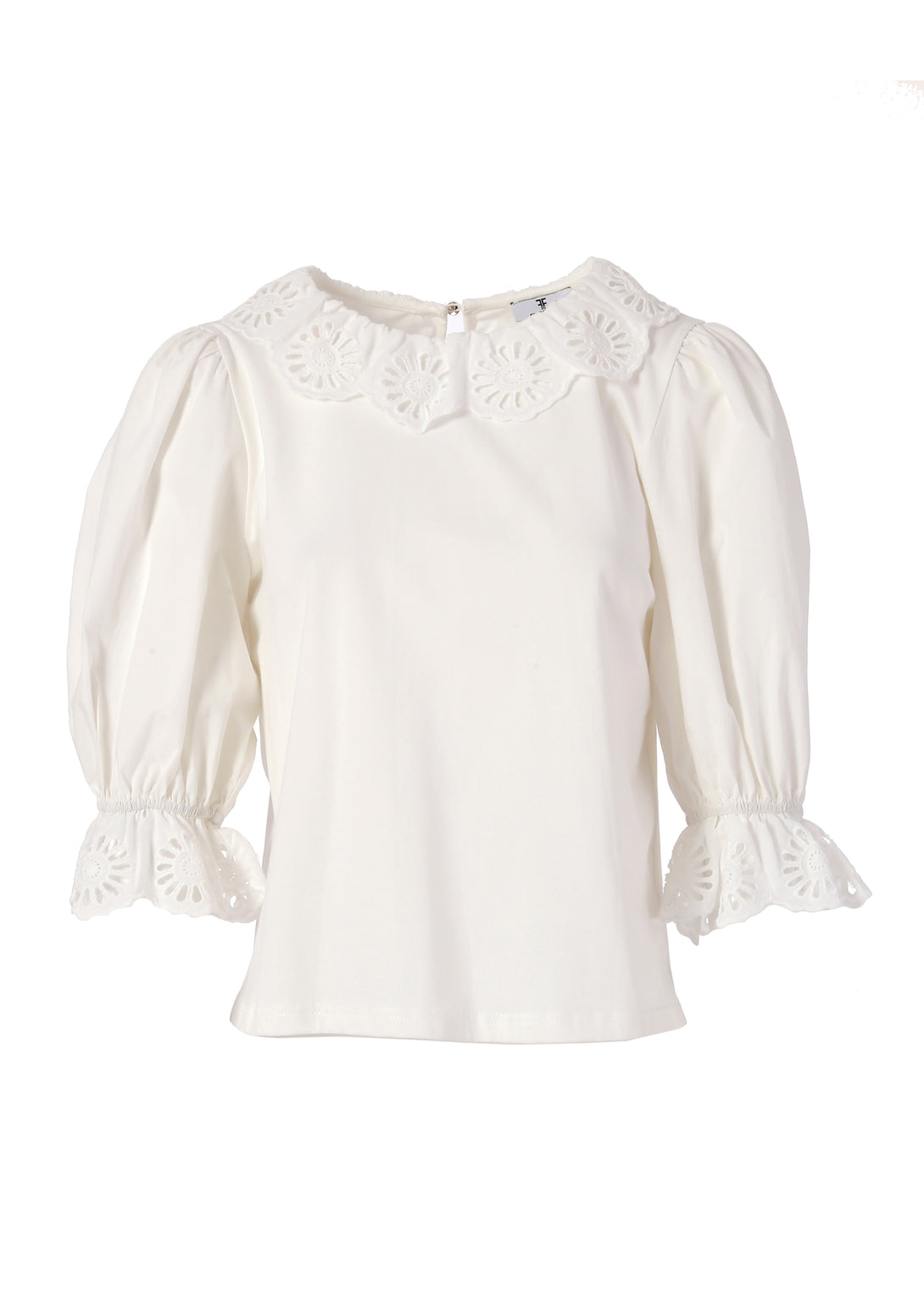 Blouse regular fit with lace collar Fracomina FR24ST1010J401G1-108-1