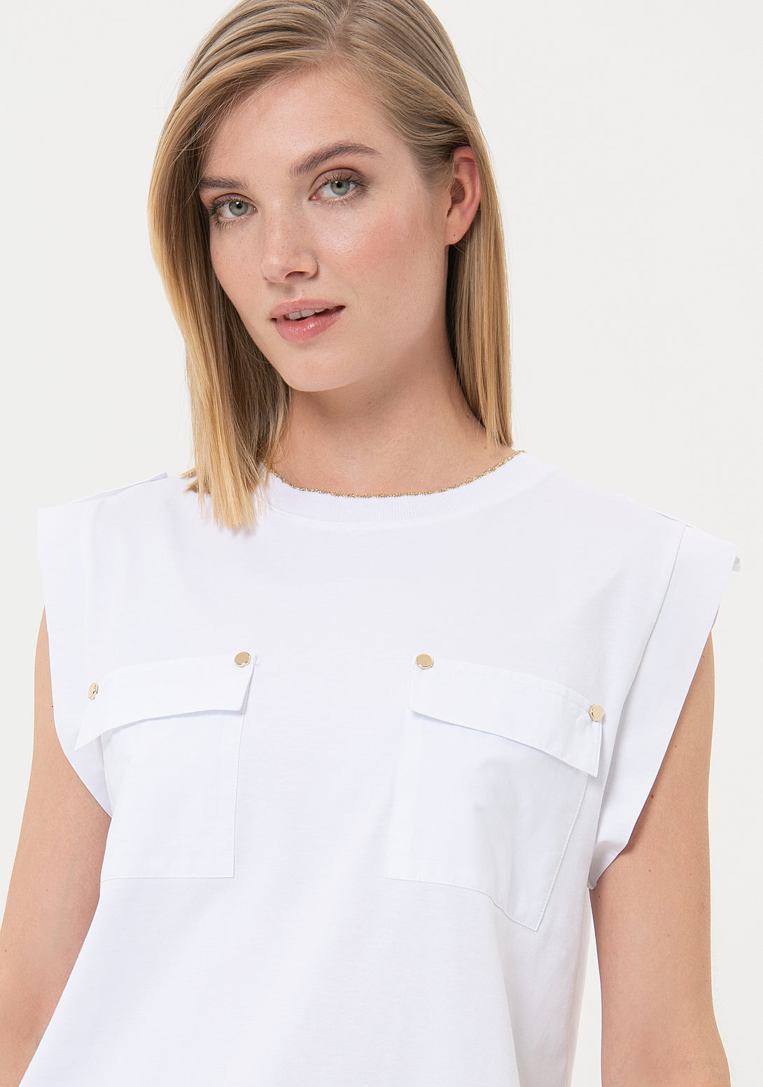 Top regular fit with patch pockets Fracomina FR24ST1038J40104-278-2