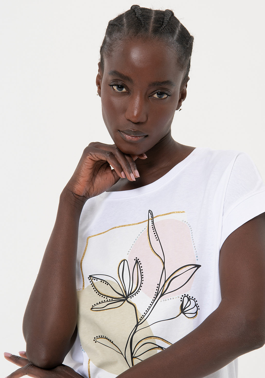 T-shirt over fit made in organic cotton Fracomina FR24ST3012J465N5-278-2