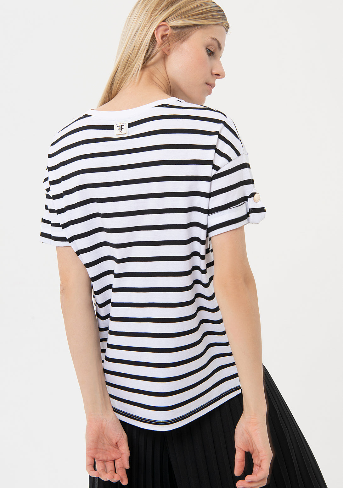 T-shirt over fit with stripes Fracomina FR24ST3019J465N8-324-3