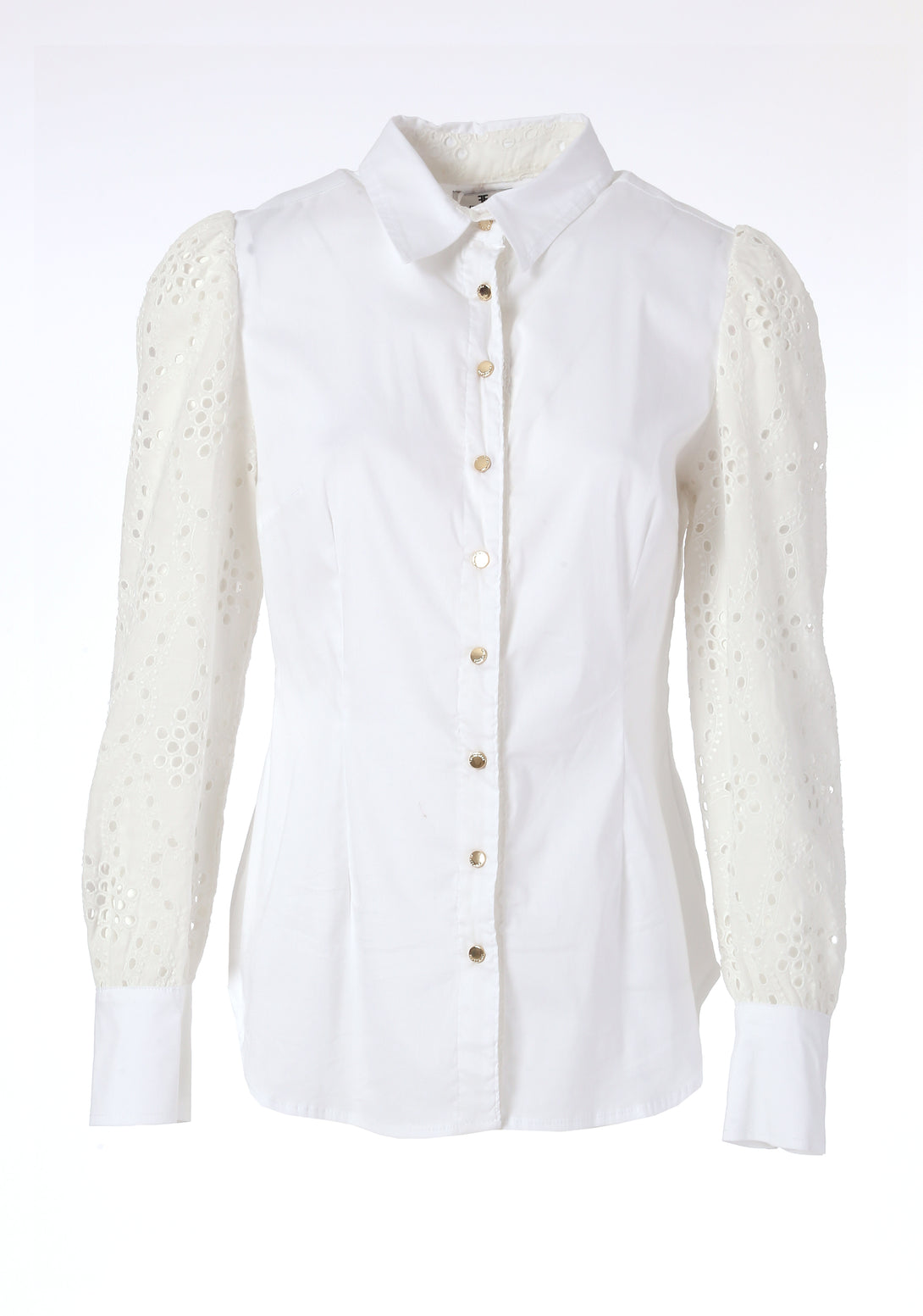 Shirt regular fit with long sleeves made in San Gallo lace