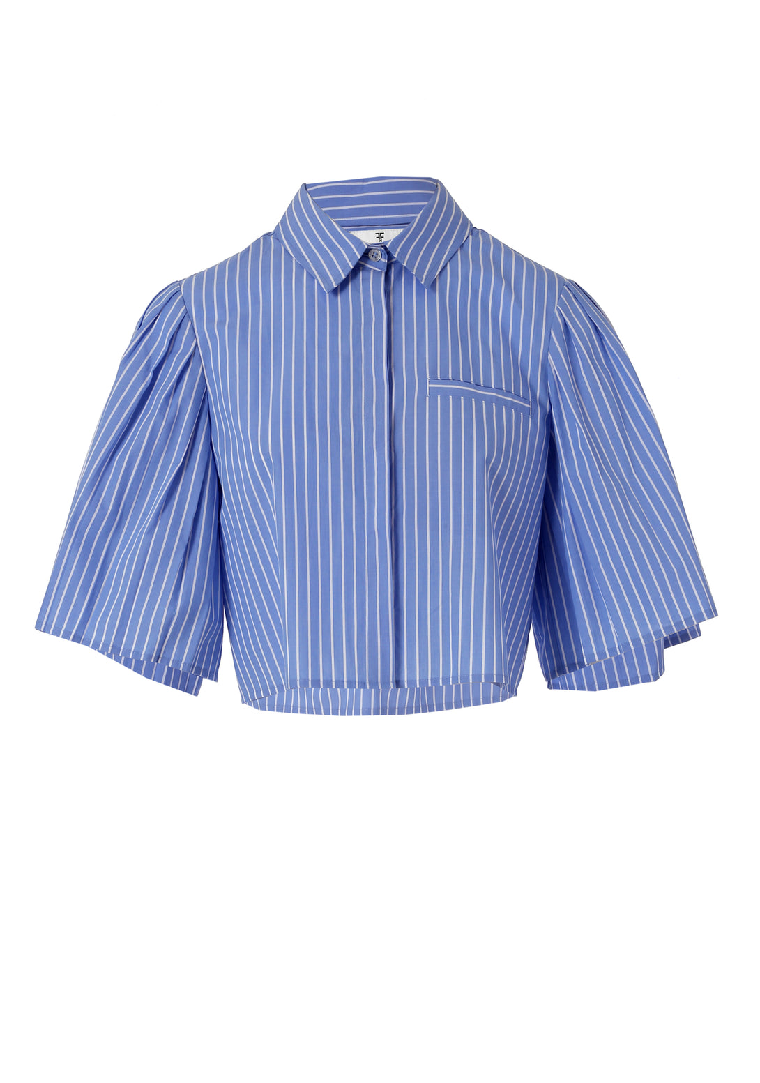 Shirt cropped with stripes