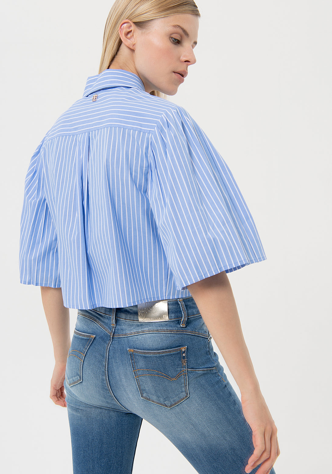 Shirt cropped with stripes Fracomina FR24ST6009W400N8-M02-3