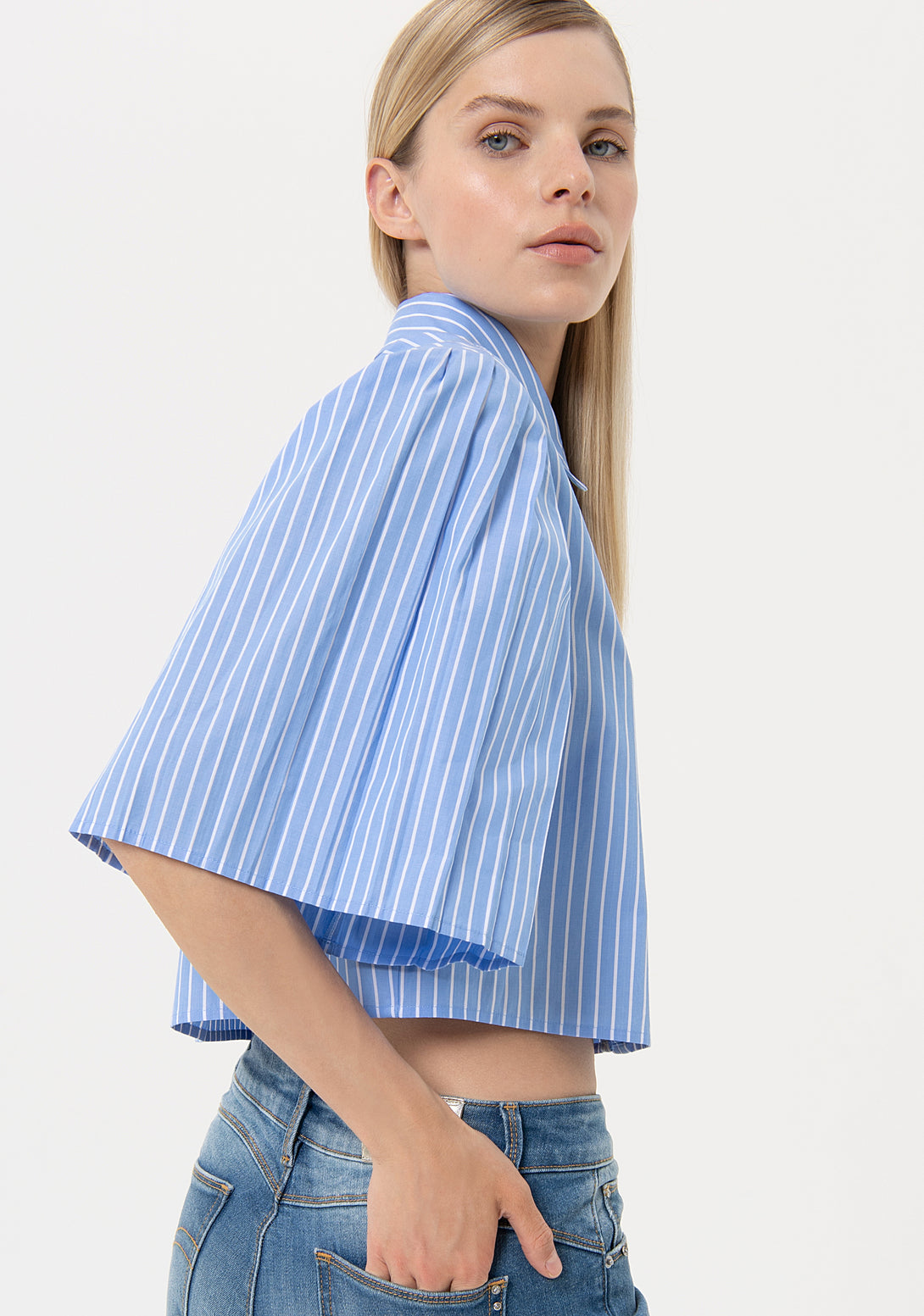 Shirt cropped with stripes Fracomina FR24ST6009W400N8-M02-4